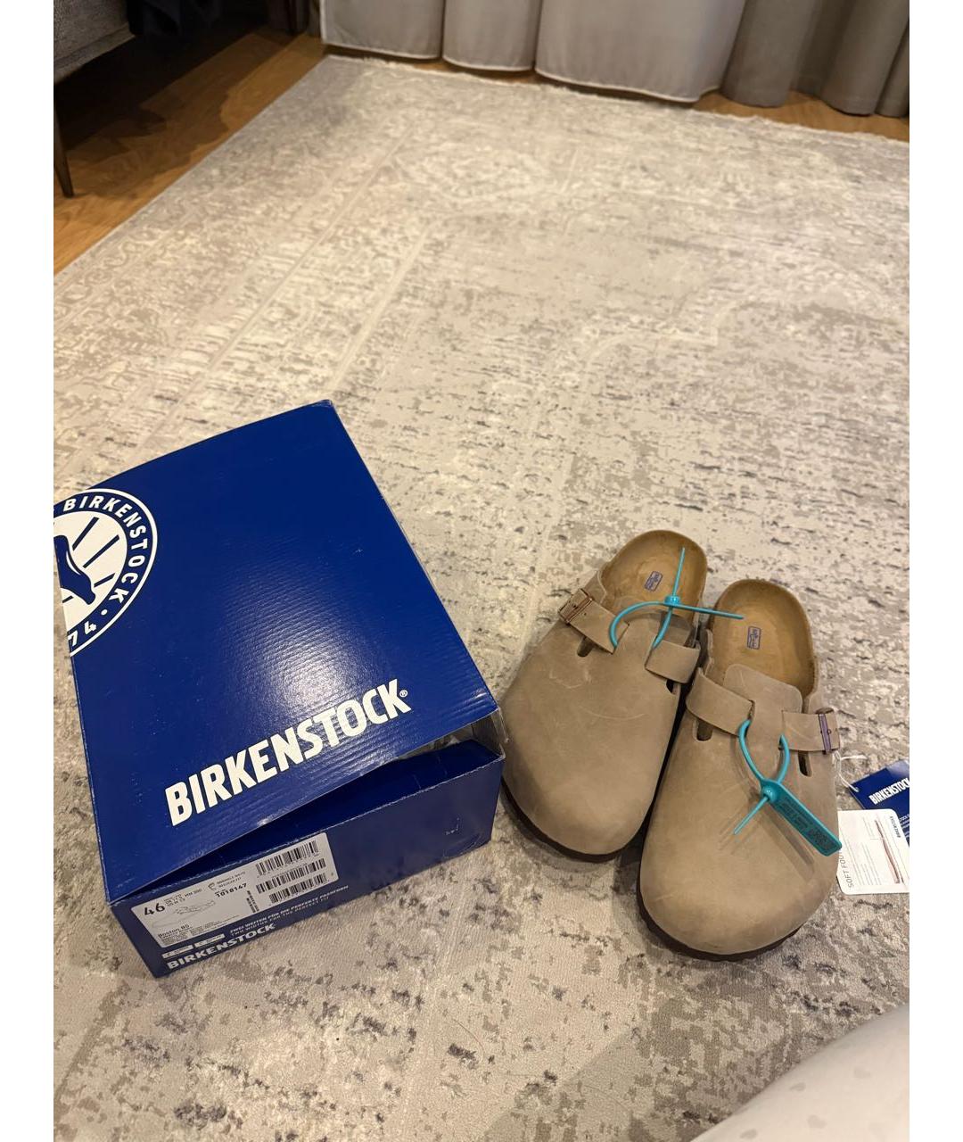 BIRKENSTOCK Бежевые сандалии, фото 5