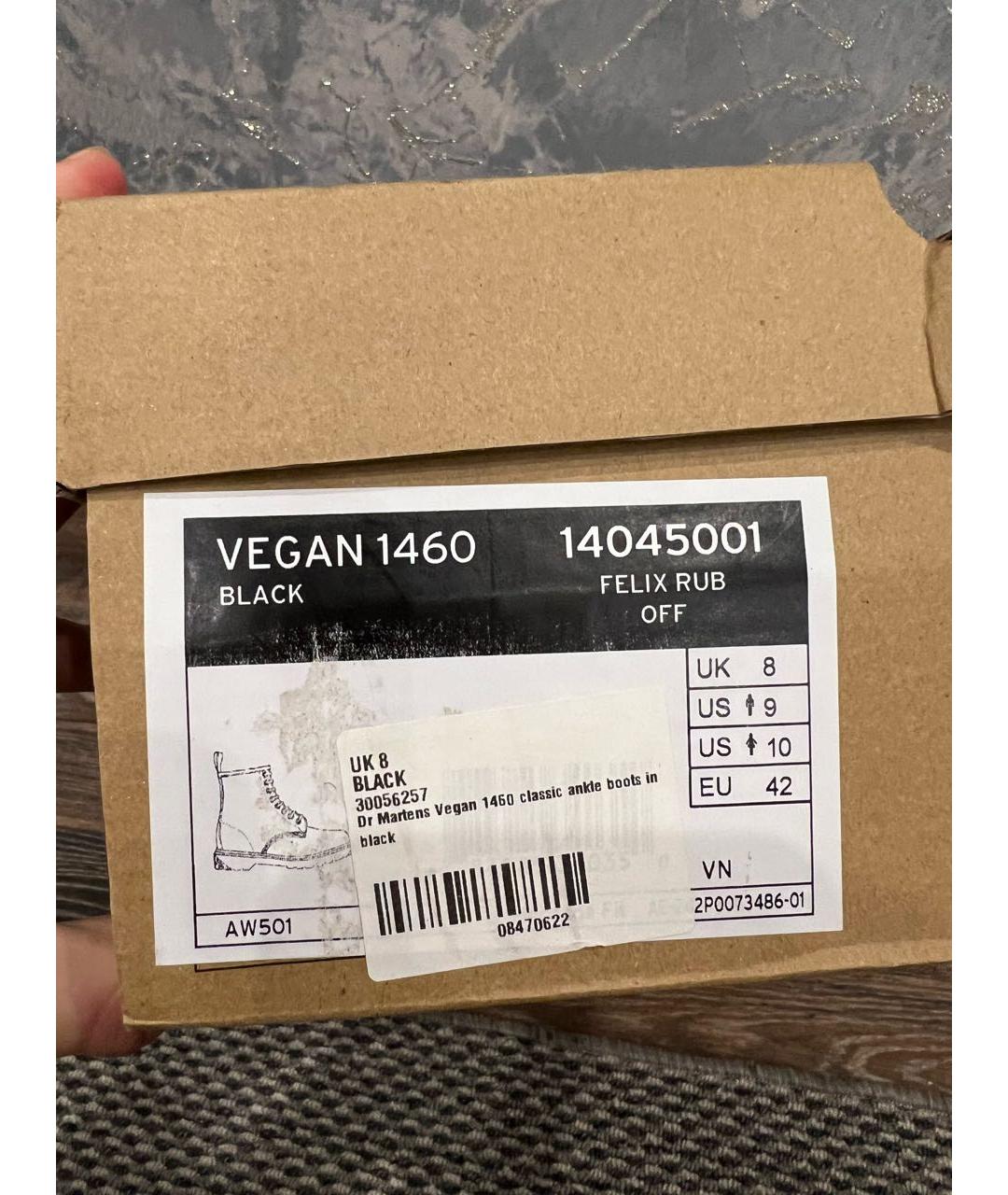 DR. MARTENS Черные ботинки из искусственной кожи, фото 5