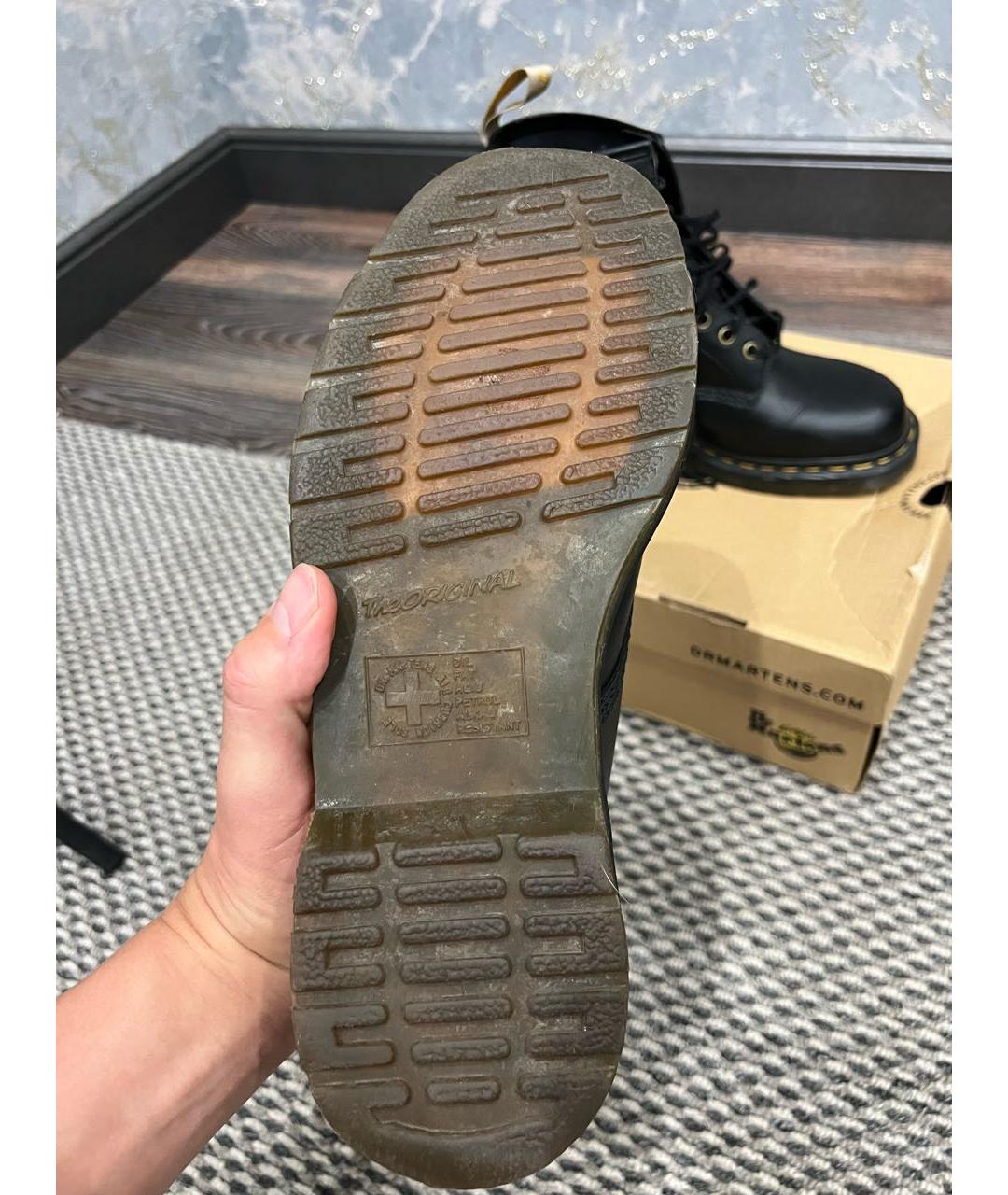 DR. MARTENS Черные ботинки из искусственной кожи, фото 7