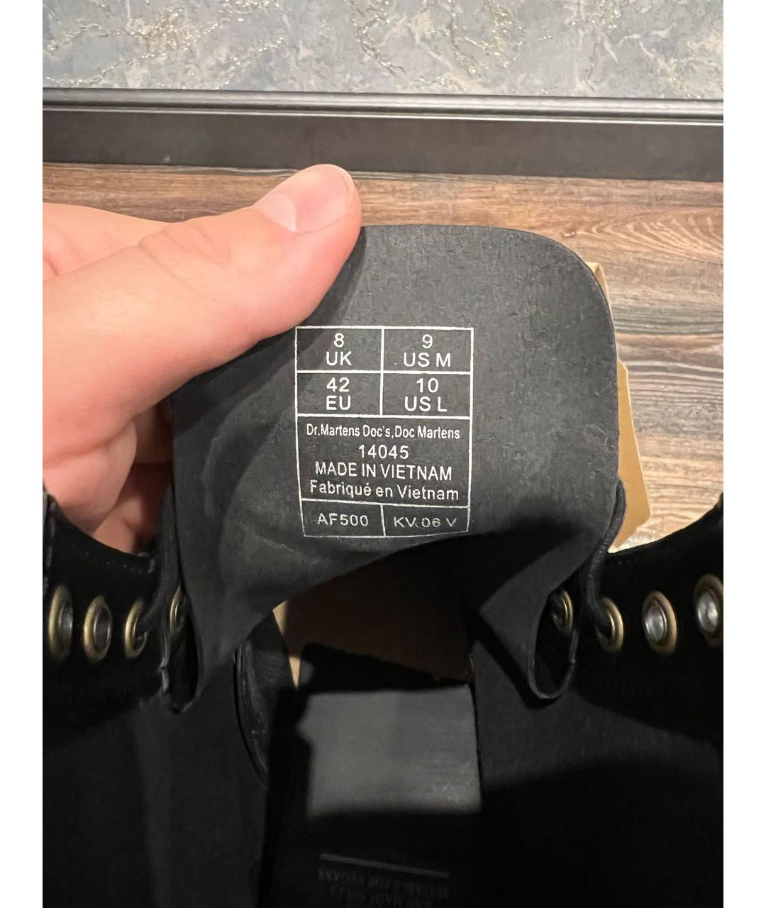 DR. MARTENS Черные ботинки из искусственной кожи, фото 6