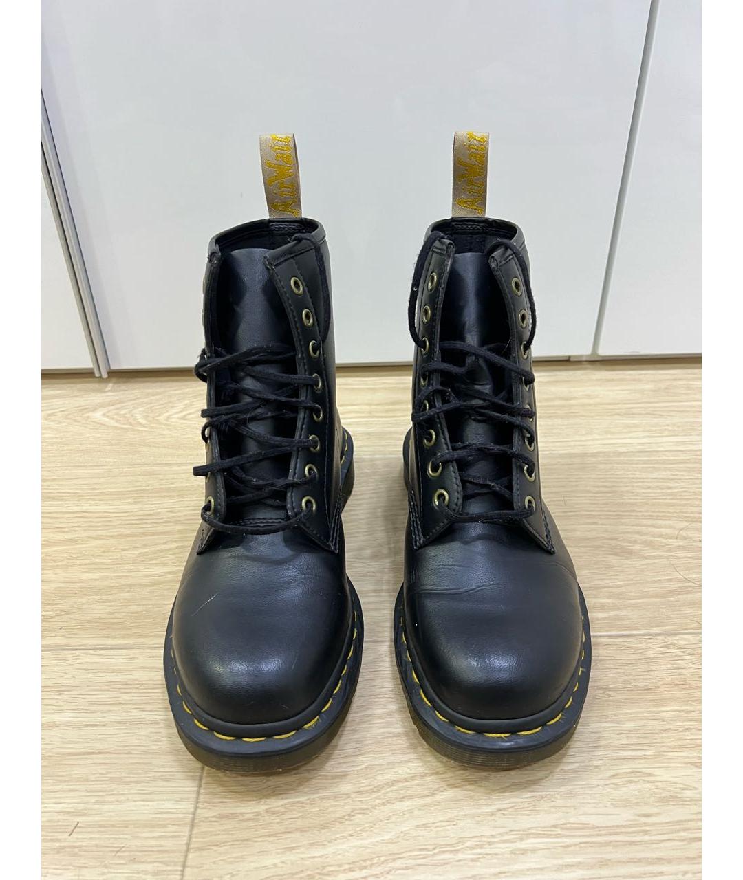 DR. MARTENS Черные ботинки из искусственной кожи, фото 2