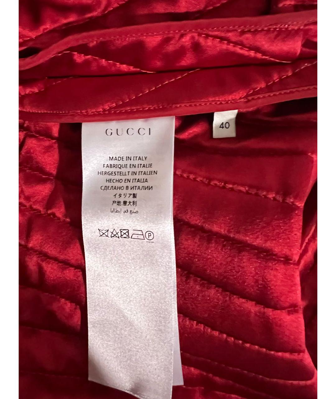 GUCCI Красное шелковое вечернее платье, фото 4