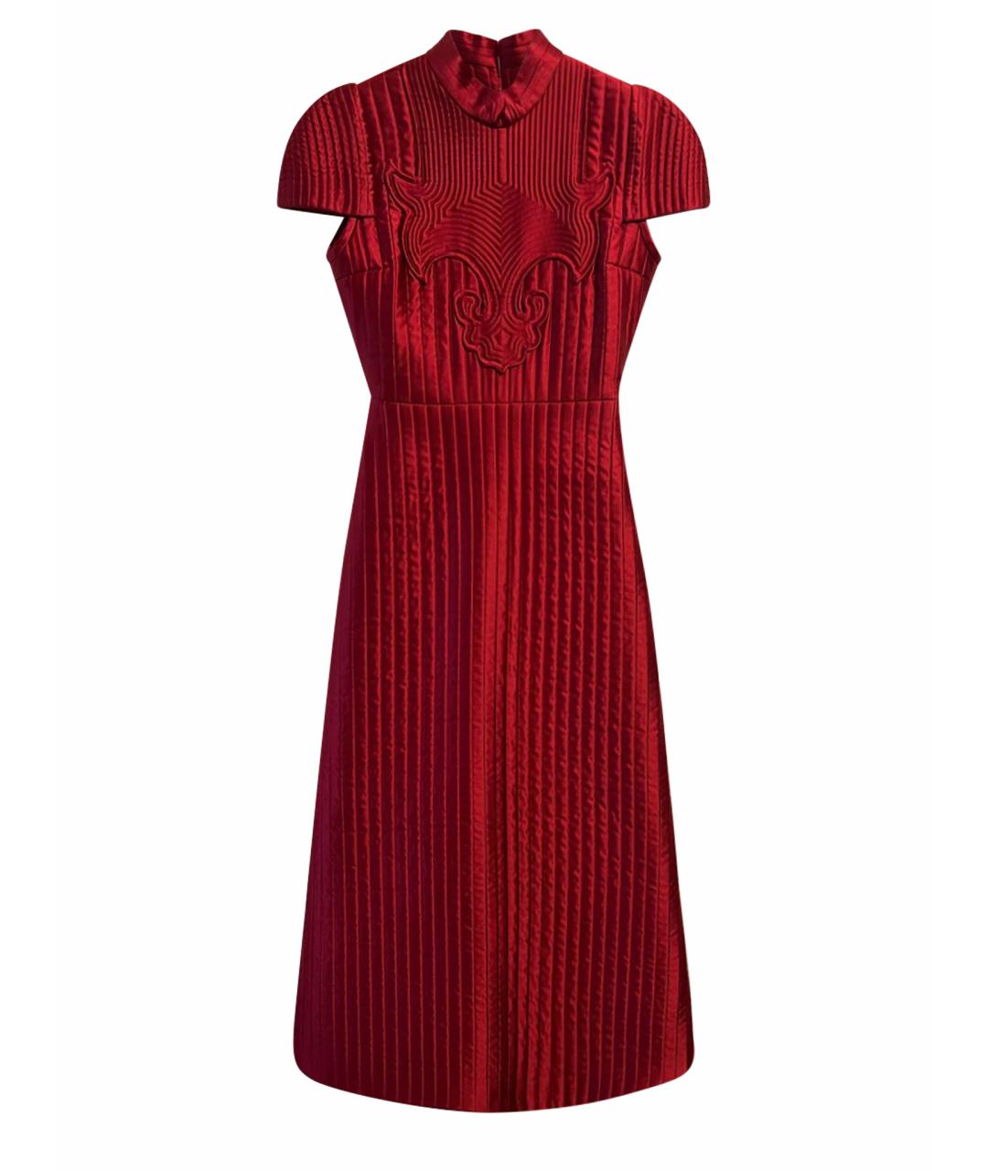 GUCCI Красное шелковое вечернее платье, фото 1
