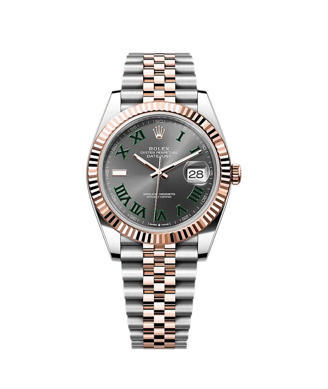 ROLEX Серые часы из розового золота, фото 1