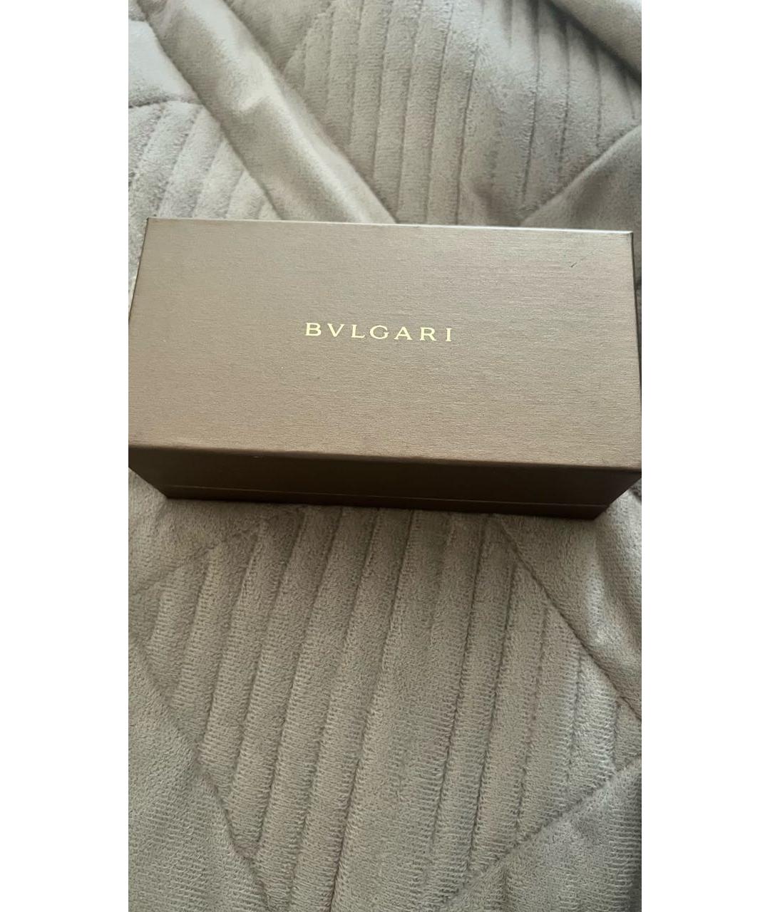 BVLGARI Коричневые металлические солнцезащитные очки, фото 4