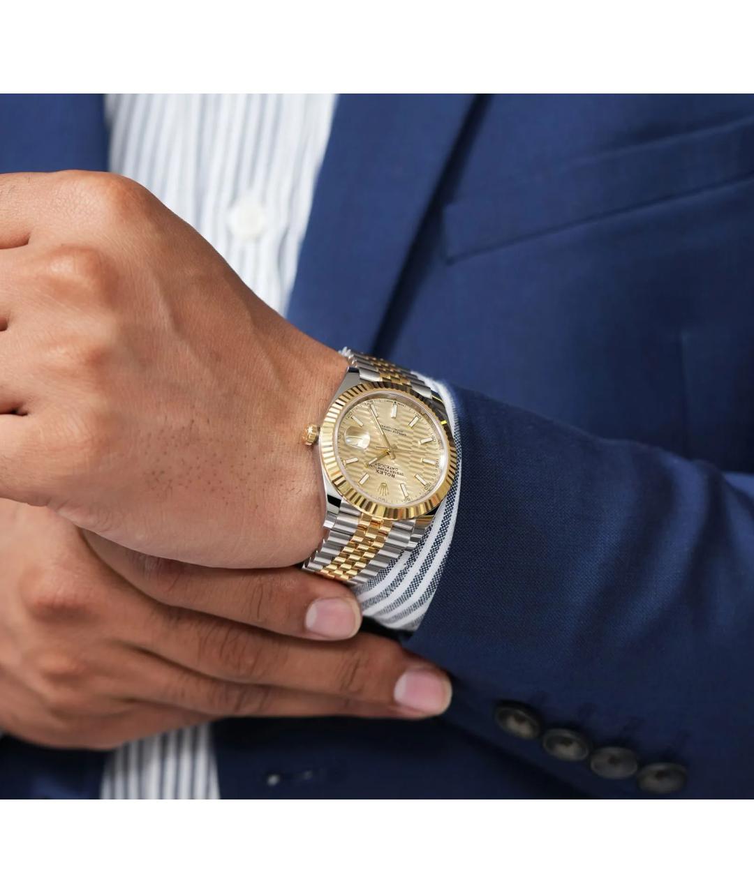 ROLEX Желтые часы из желтого золота, фото 4