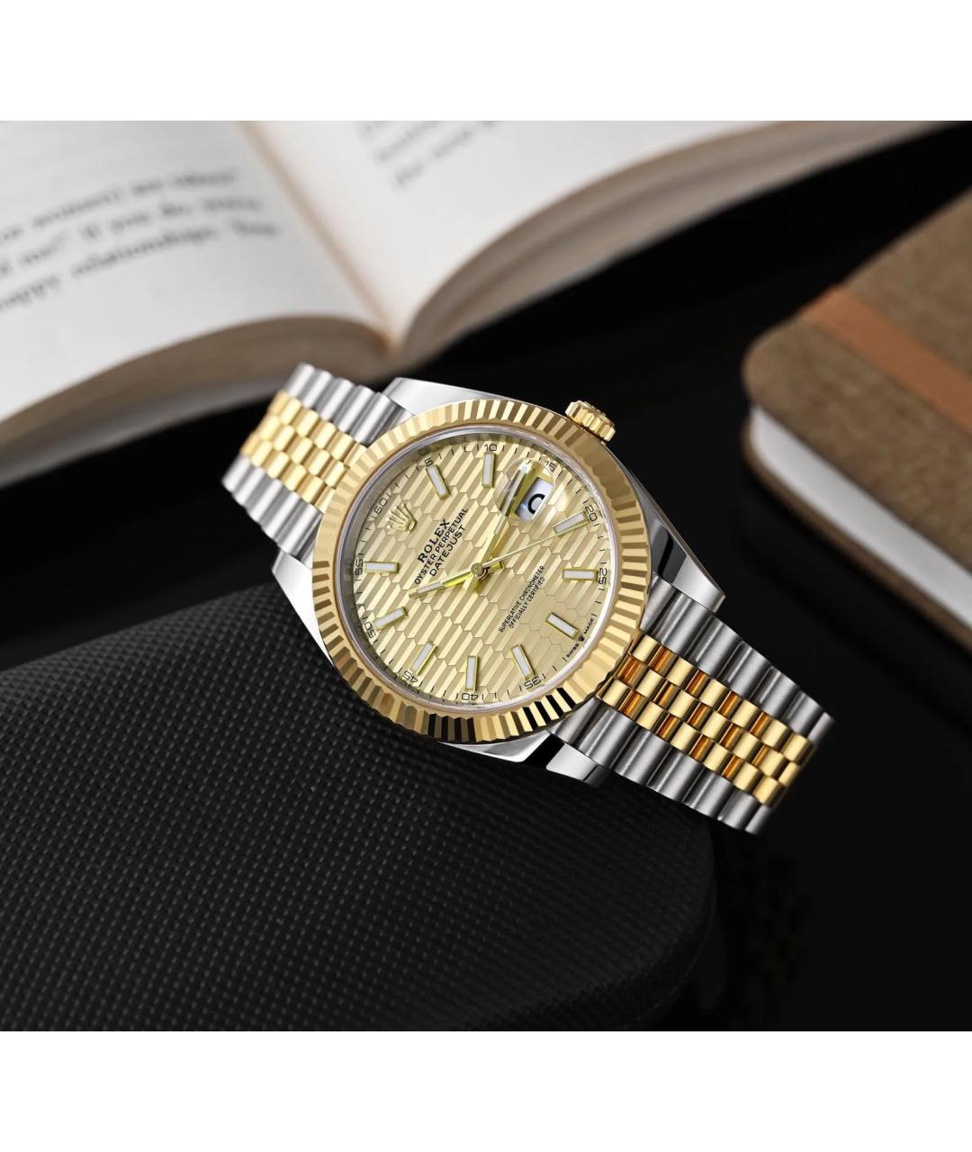ROLEX Желтые часы из желтого золота, фото 3
