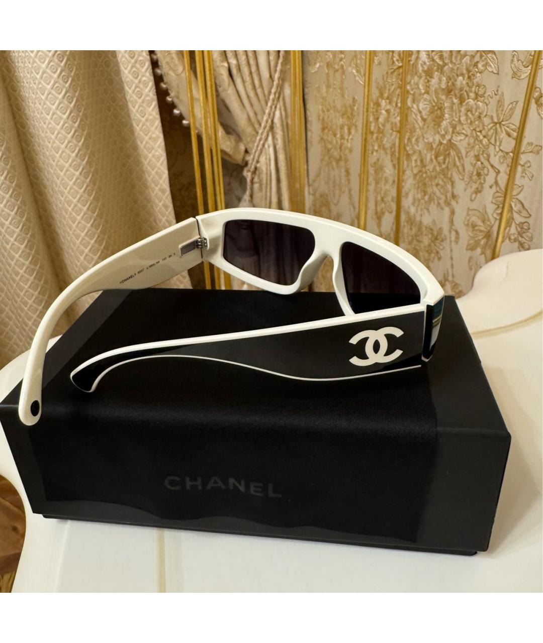 CHANEL Черные пластиковые солнцезащитные очки, фото 2