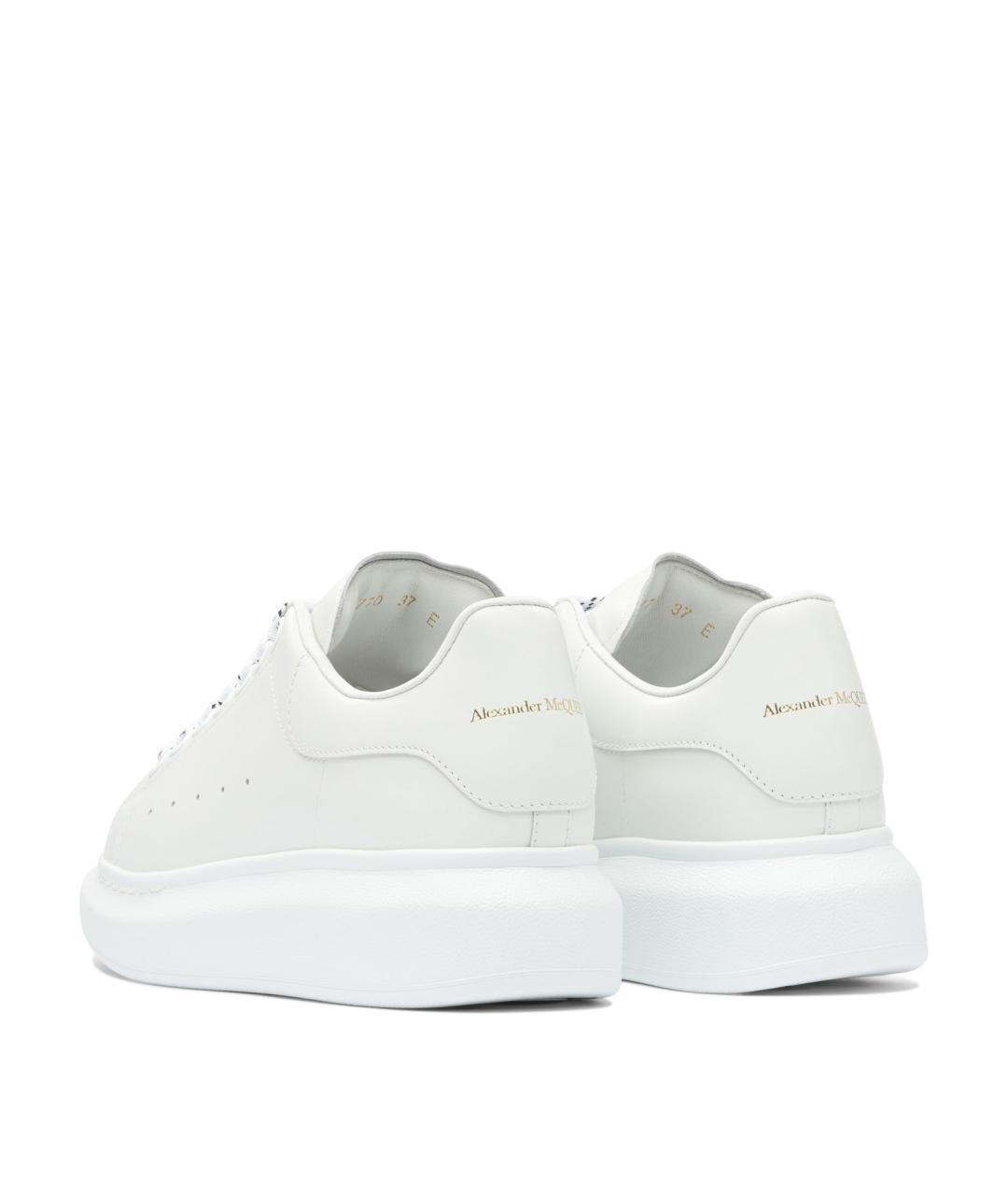 ALEXANDER MCQUEEN Белые кожаные кроссовки, фото 4