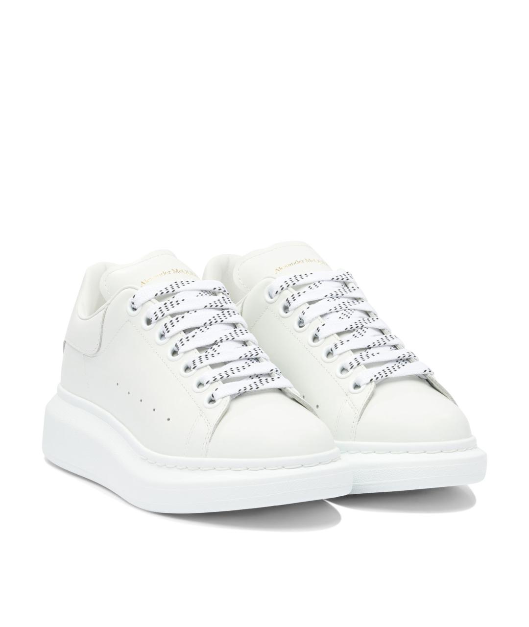 ALEXANDER MCQUEEN Белые кожаные кроссовки, фото 2