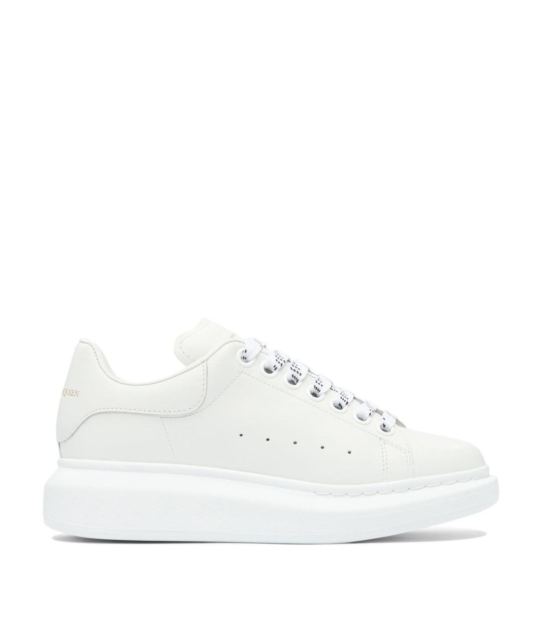 ALEXANDER MCQUEEN Белые кожаные кроссовки, фото 1