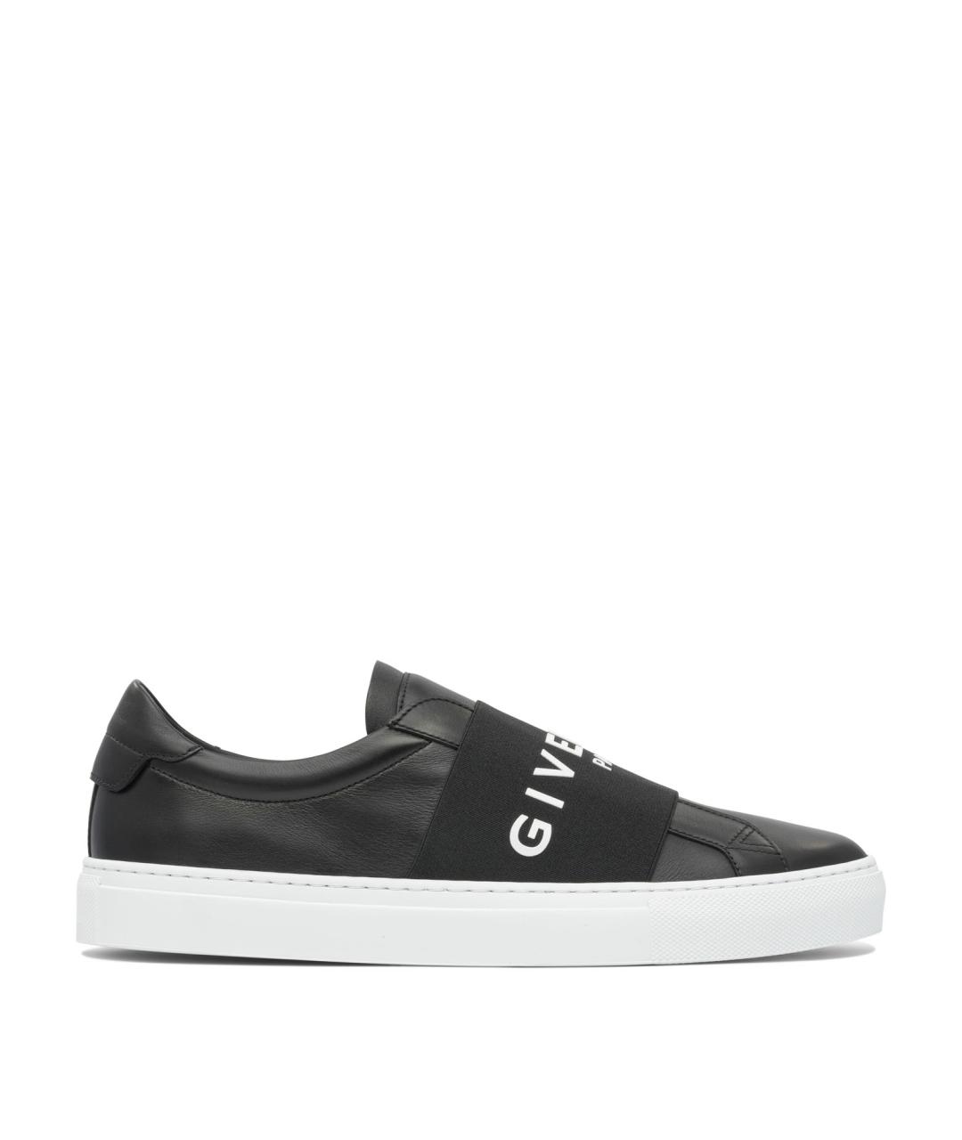 GIVENCHY Черные кожаные слипоны, фото 1