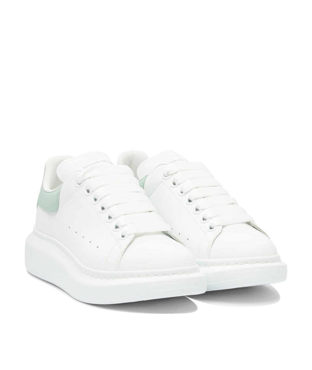 ALEXANDER MCQUEEN Белые кожаные кеды, фото 2