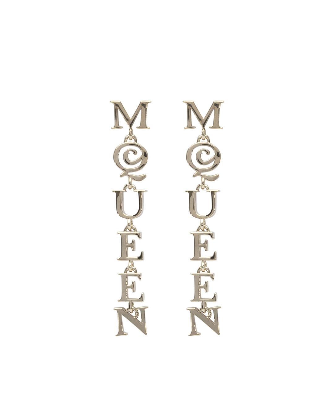ALEXANDER MCQUEEN Золотые металлические серьги, фото 1