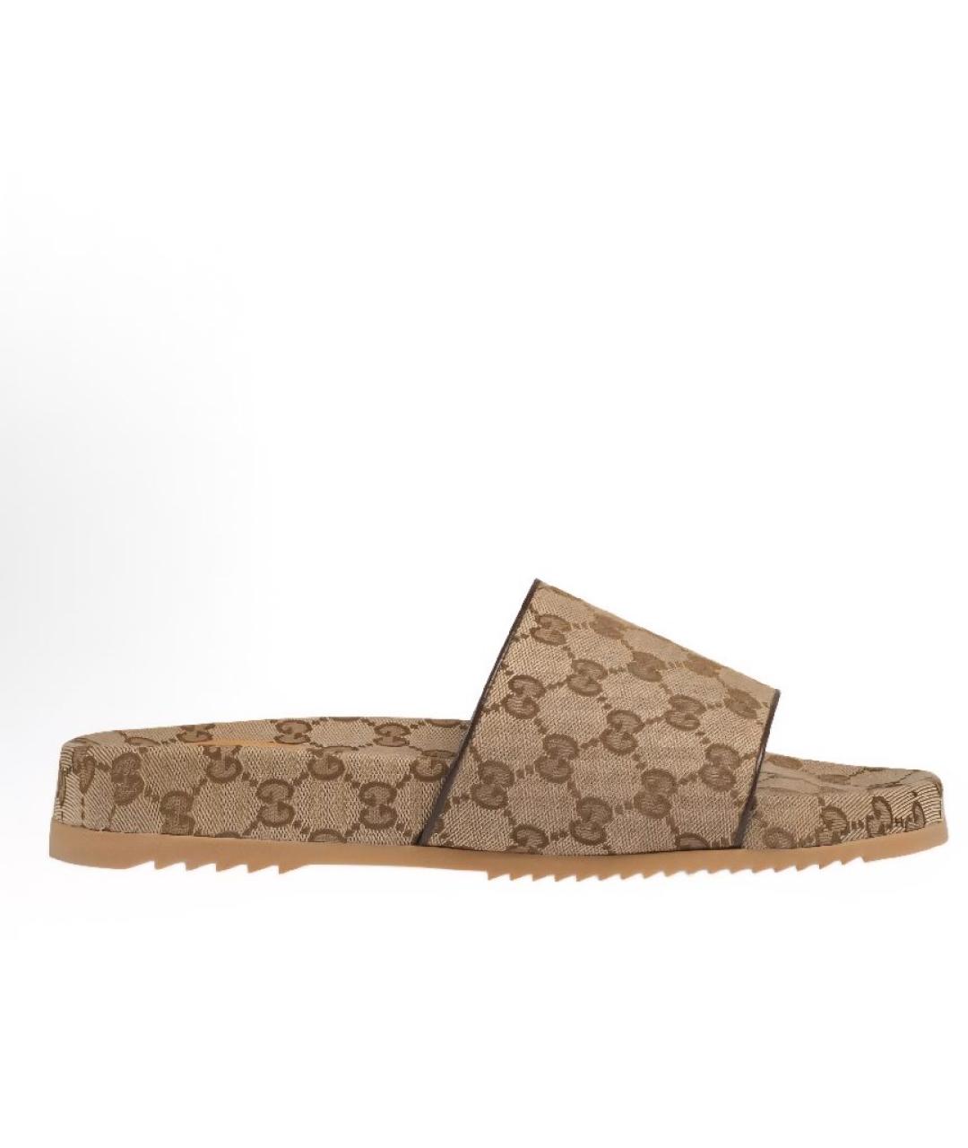 GUCCI Коричневые шлепанцы, фото 3