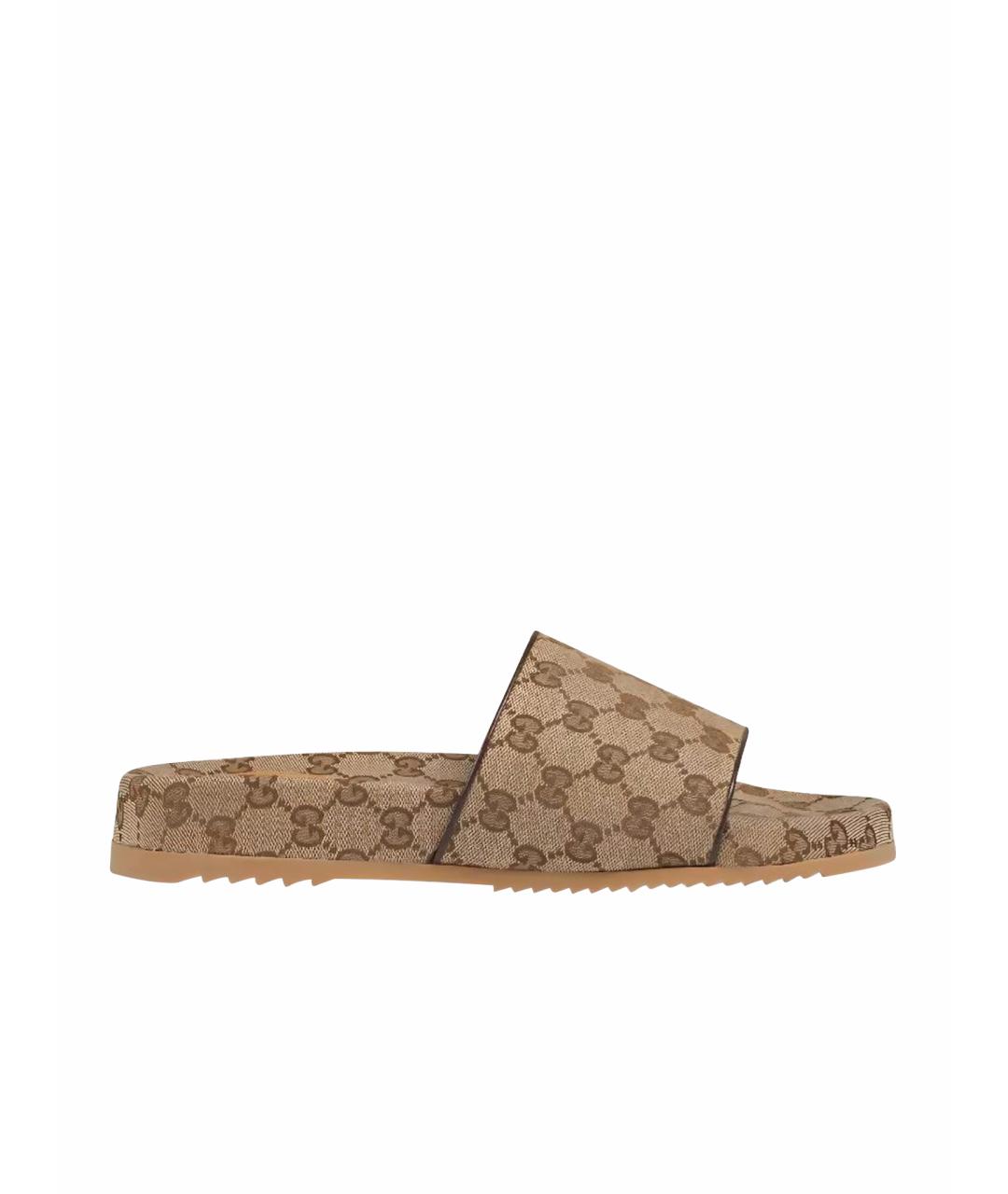 GUCCI Коричневые шлепанцы, фото 1