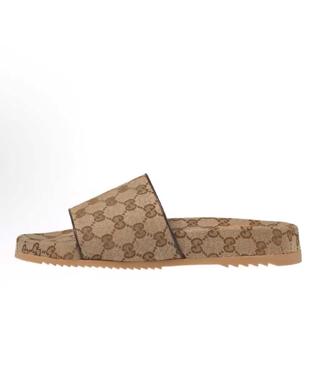 GUCCI Коричневые шлепанцы, фото 2