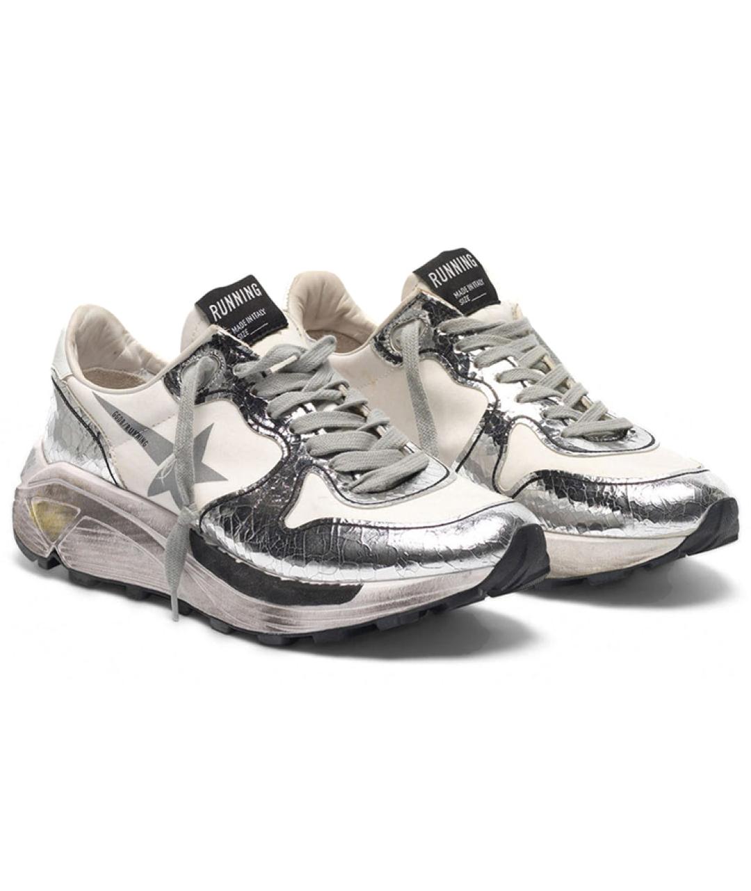 GOLDEN GOOSE DELUXE BRAND Серебряные кроссовки, фото 2