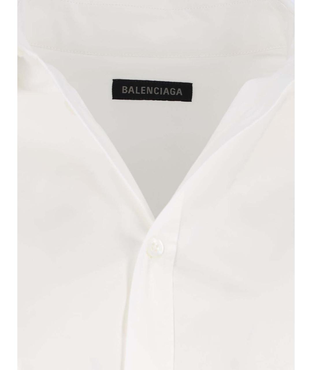 BALENCIAGA Белая хлопковая рубашка, фото 4