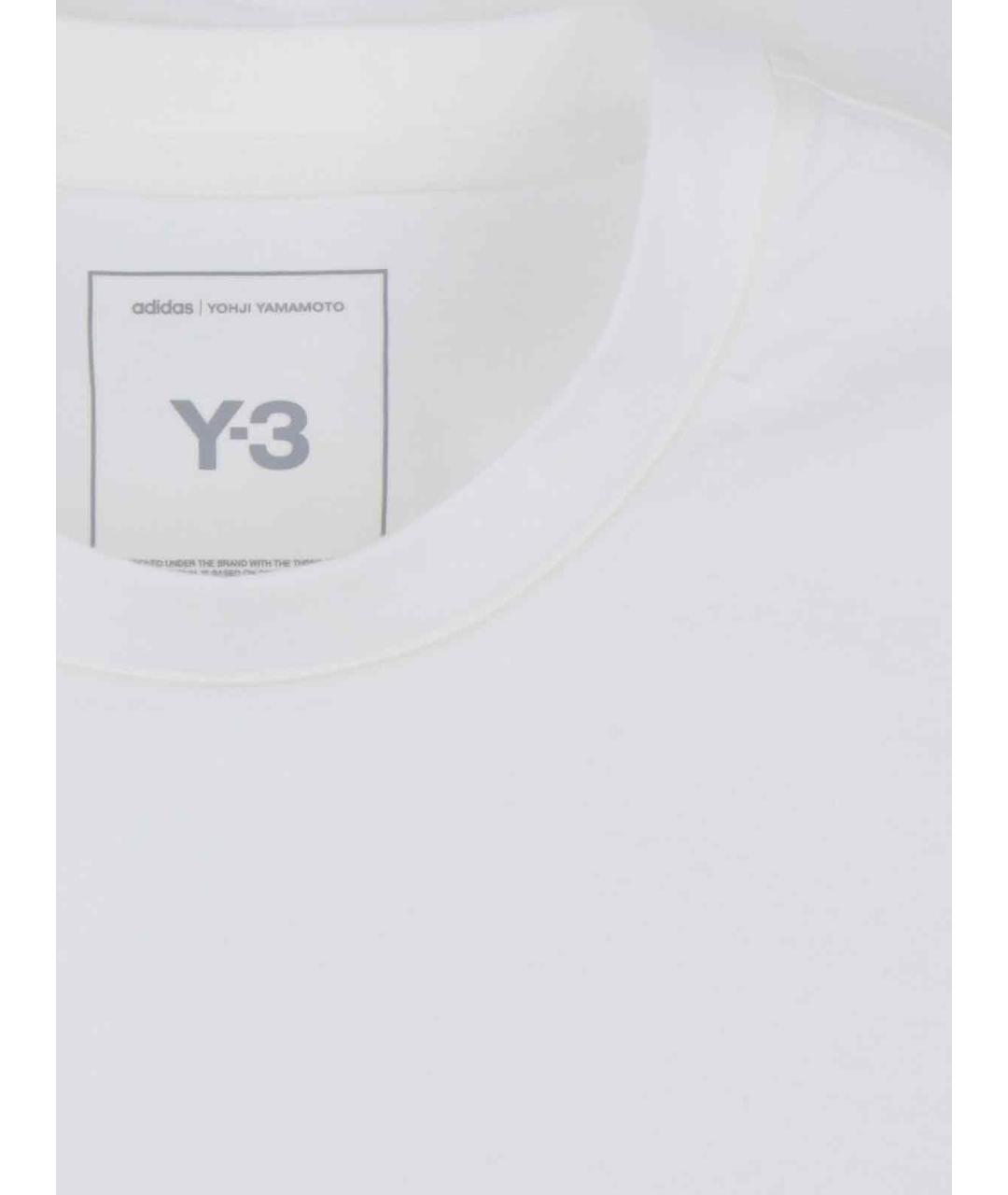 Y-3 Белая хлопковая футболка, фото 3