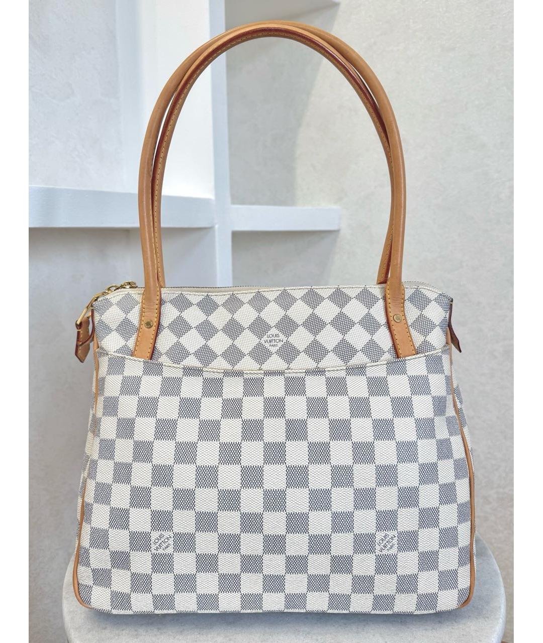 LOUIS VUITTON Белая кожаная сумка тоут, фото 2