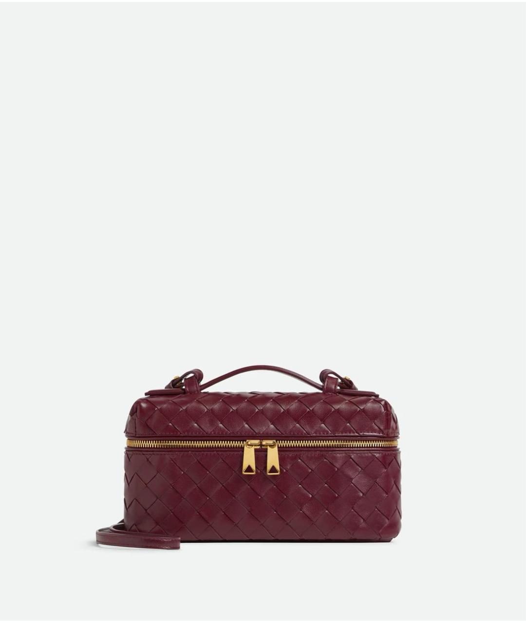 BOTTEGA VENETA Бордовая кожаная сумка через плечо, фото 6
