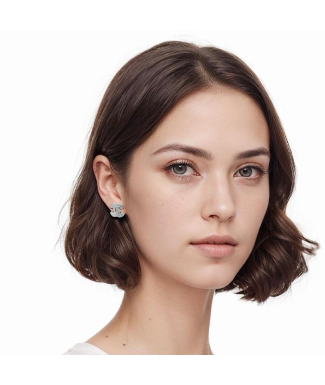CHANEL Серебряные серьги, фото 2