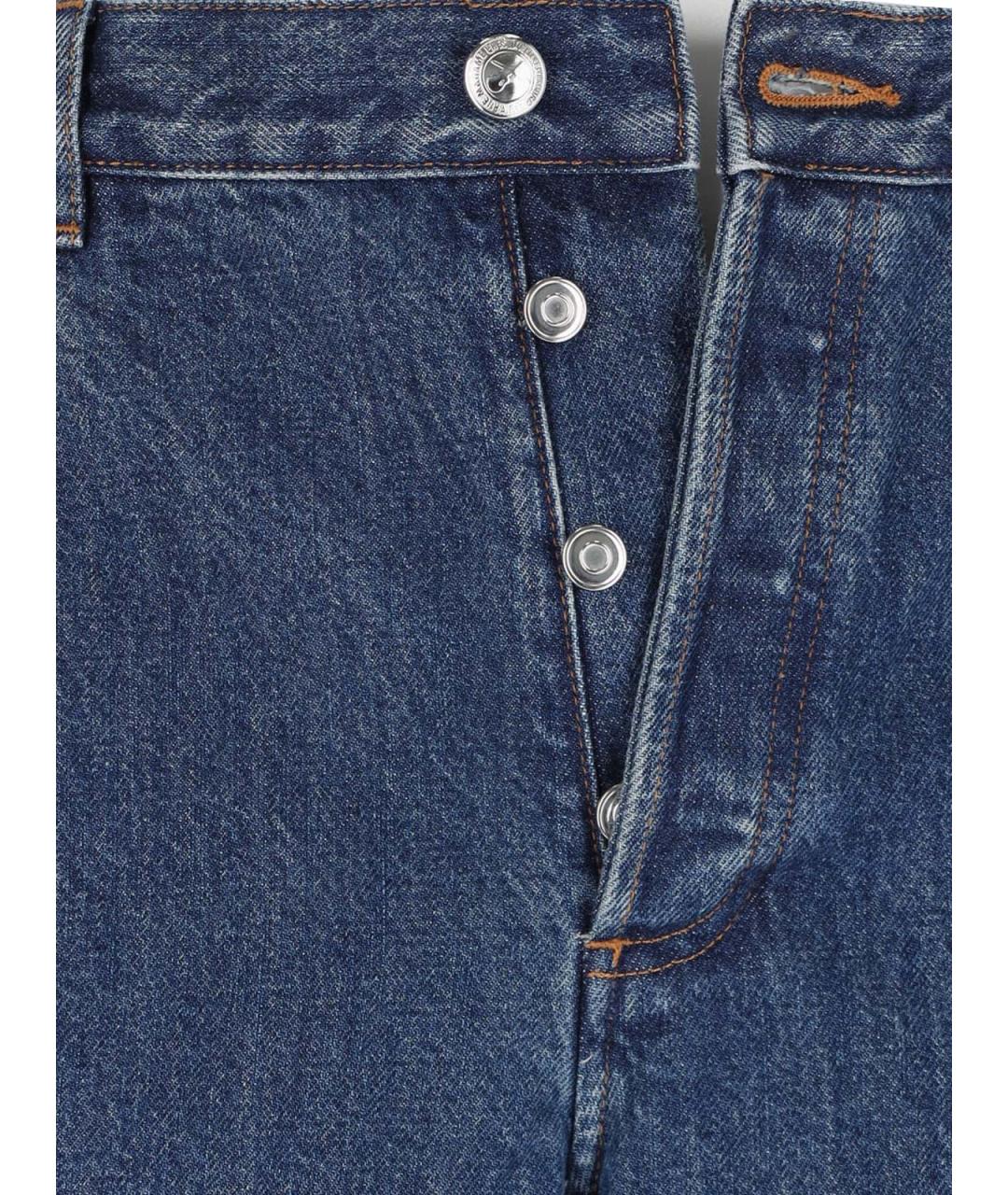 A.P.C. Синие хлопковые прямые джинсы, фото 4