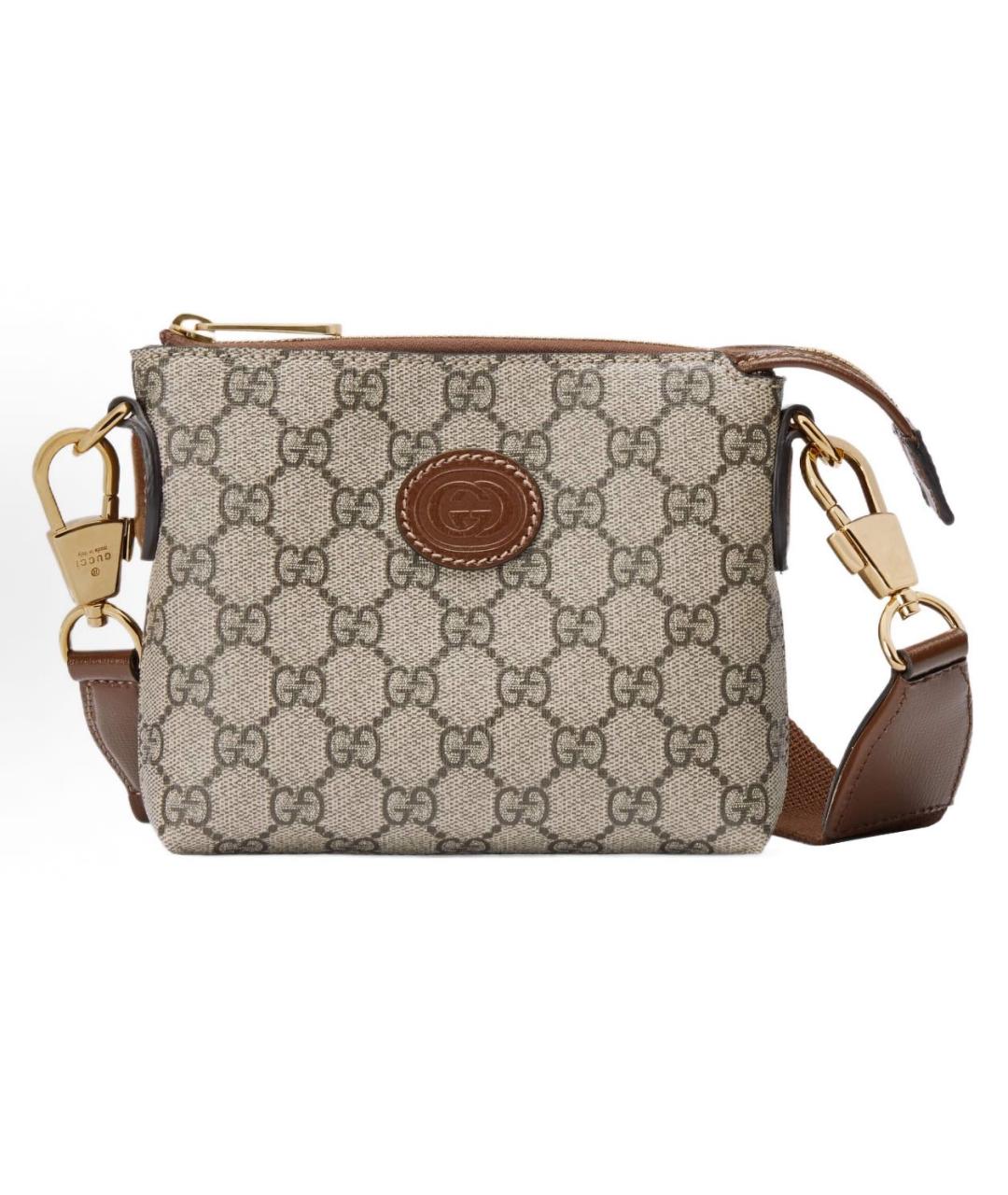 GUCCI Коричневая сумка с короткими ручками, фото 1
