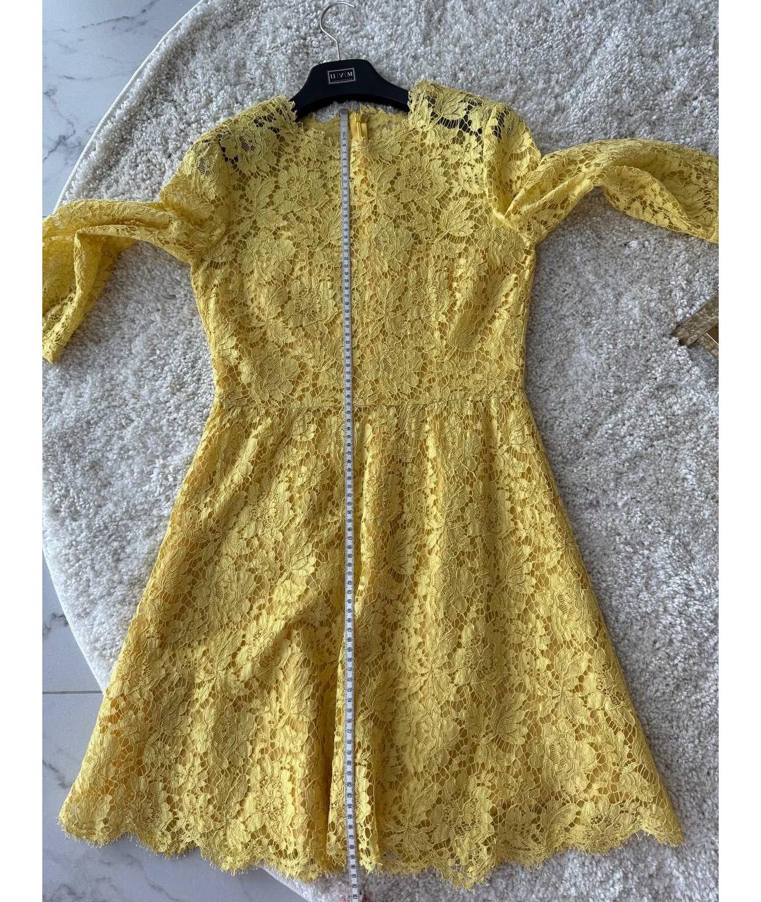 VALENTINO Желтое коктейльное платье, фото 9