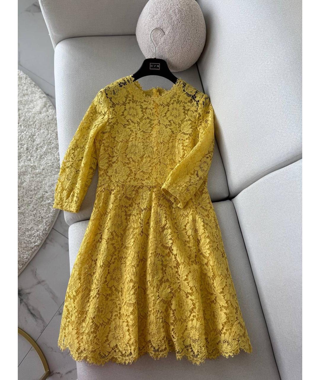 VALENTINO Желтое коктейльное платье, фото 6