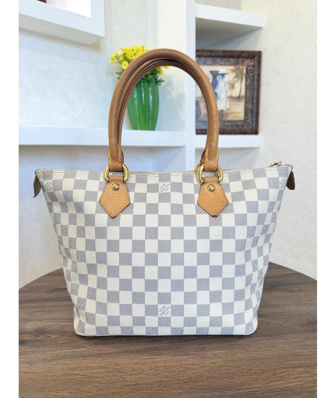 LOUIS VUITTON Белая кожаная сумка тоут, фото 2
