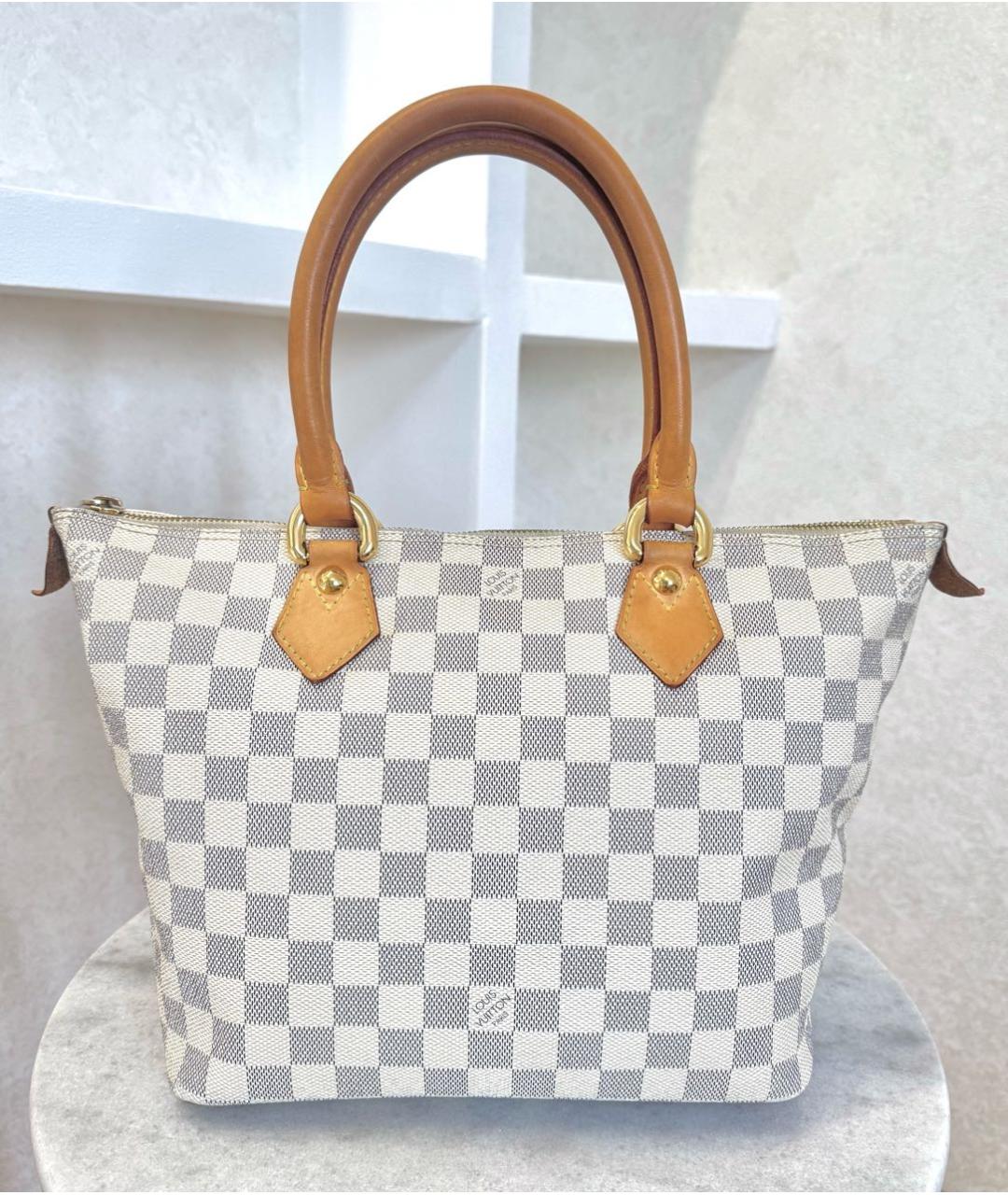LOUIS VUITTON Белая кожаная сумка тоут, фото 2