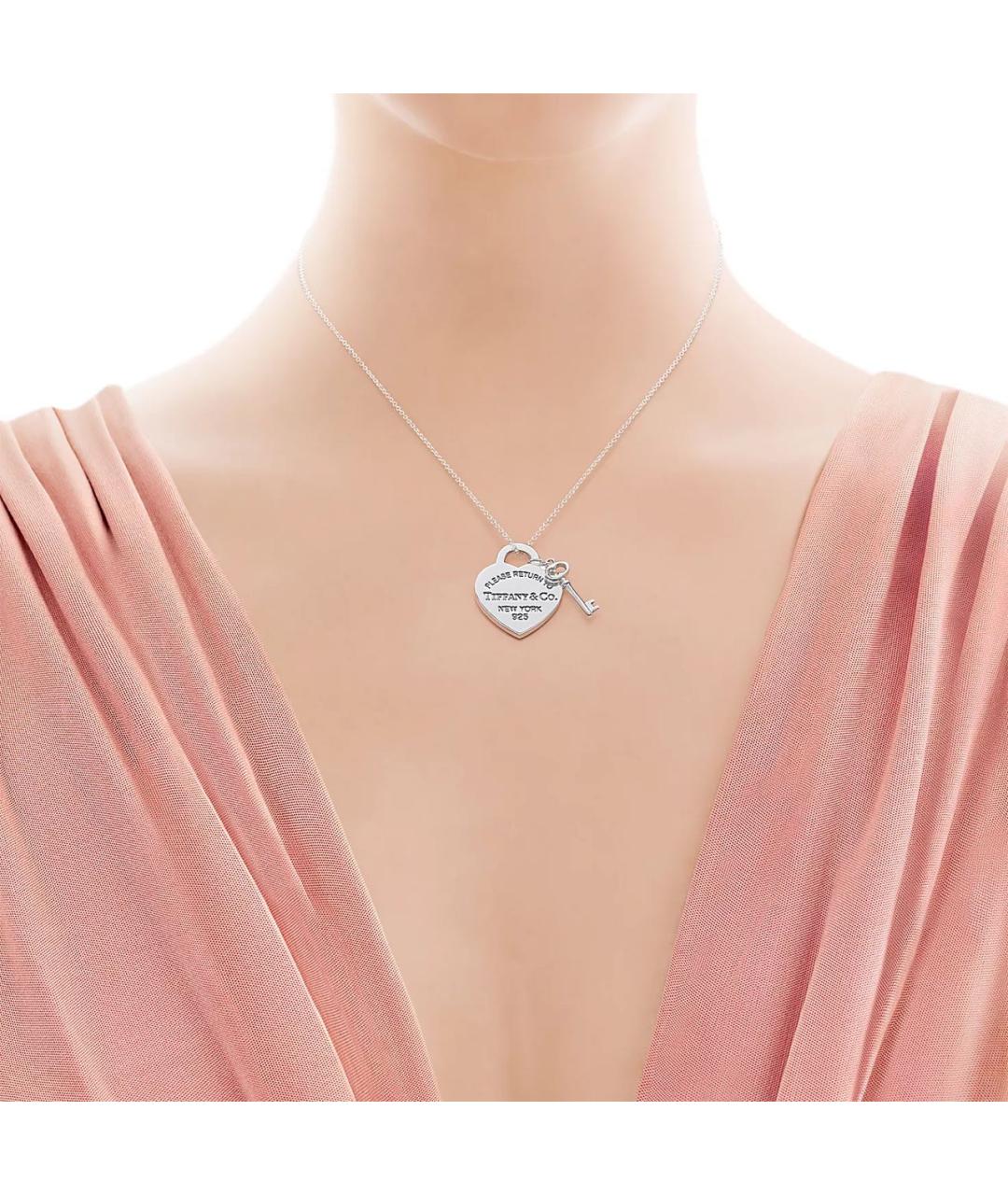 TIFFANY&CO Серебряная стеклянная подвеска, фото 2