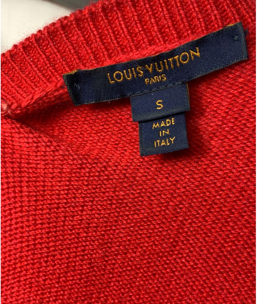 LOUIS VUITTON Красный кашемировый джемпер / свитер, фото 6