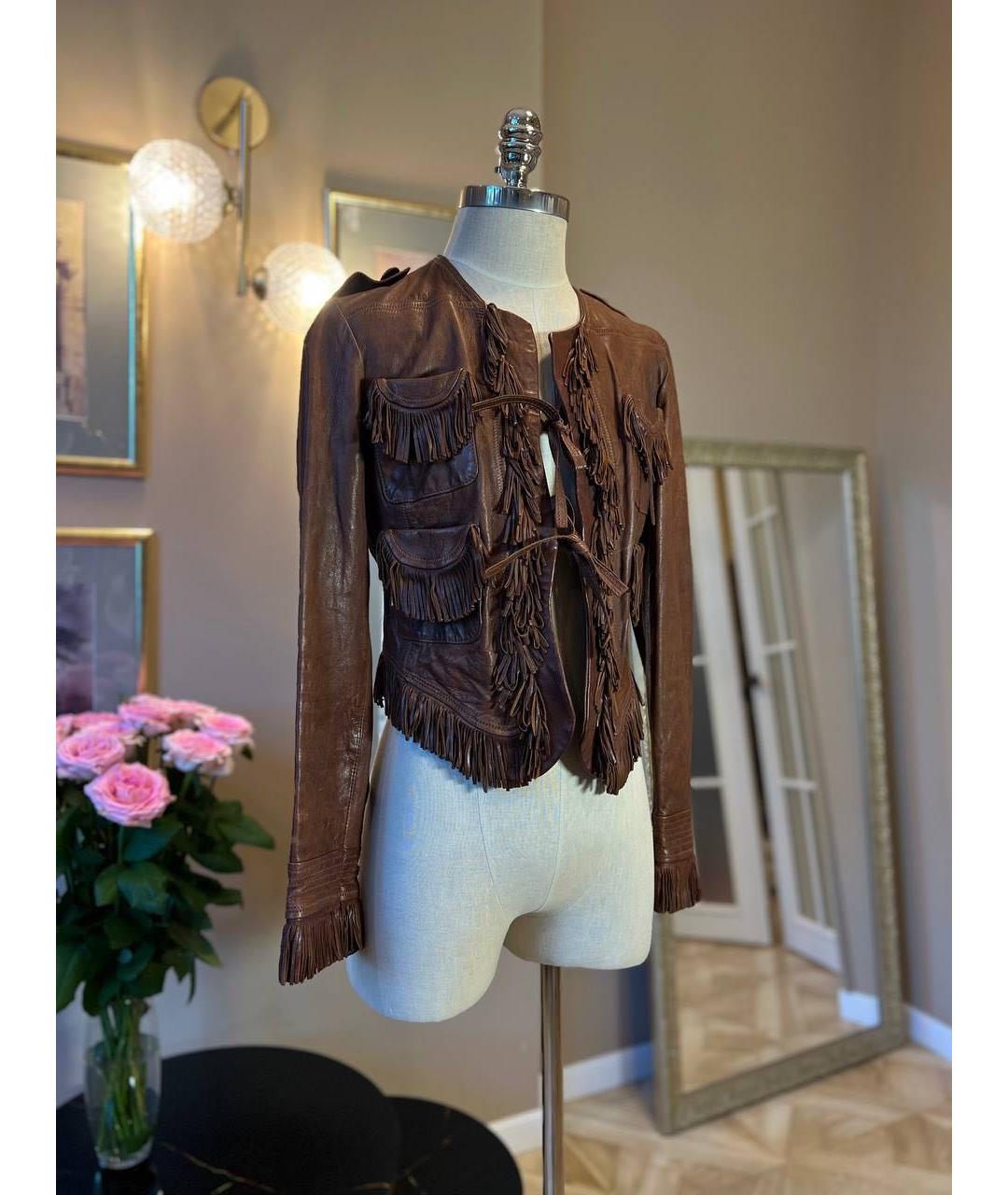 JUST CAVALLI Коричневая куртка, фото 8