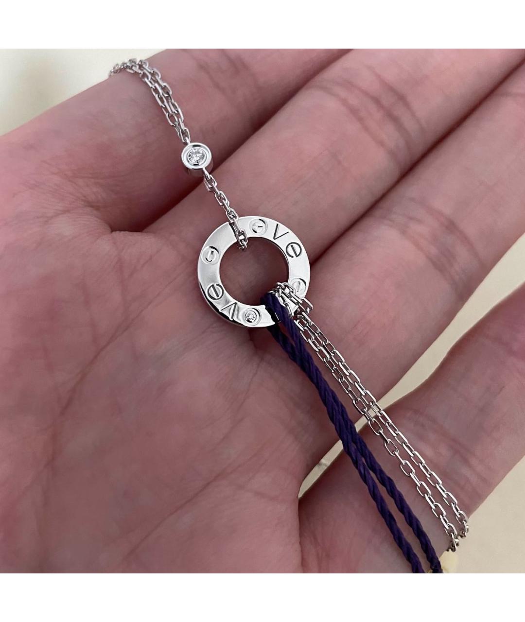 CARTIER Серебрянный браслет из белого золота, фото 2
