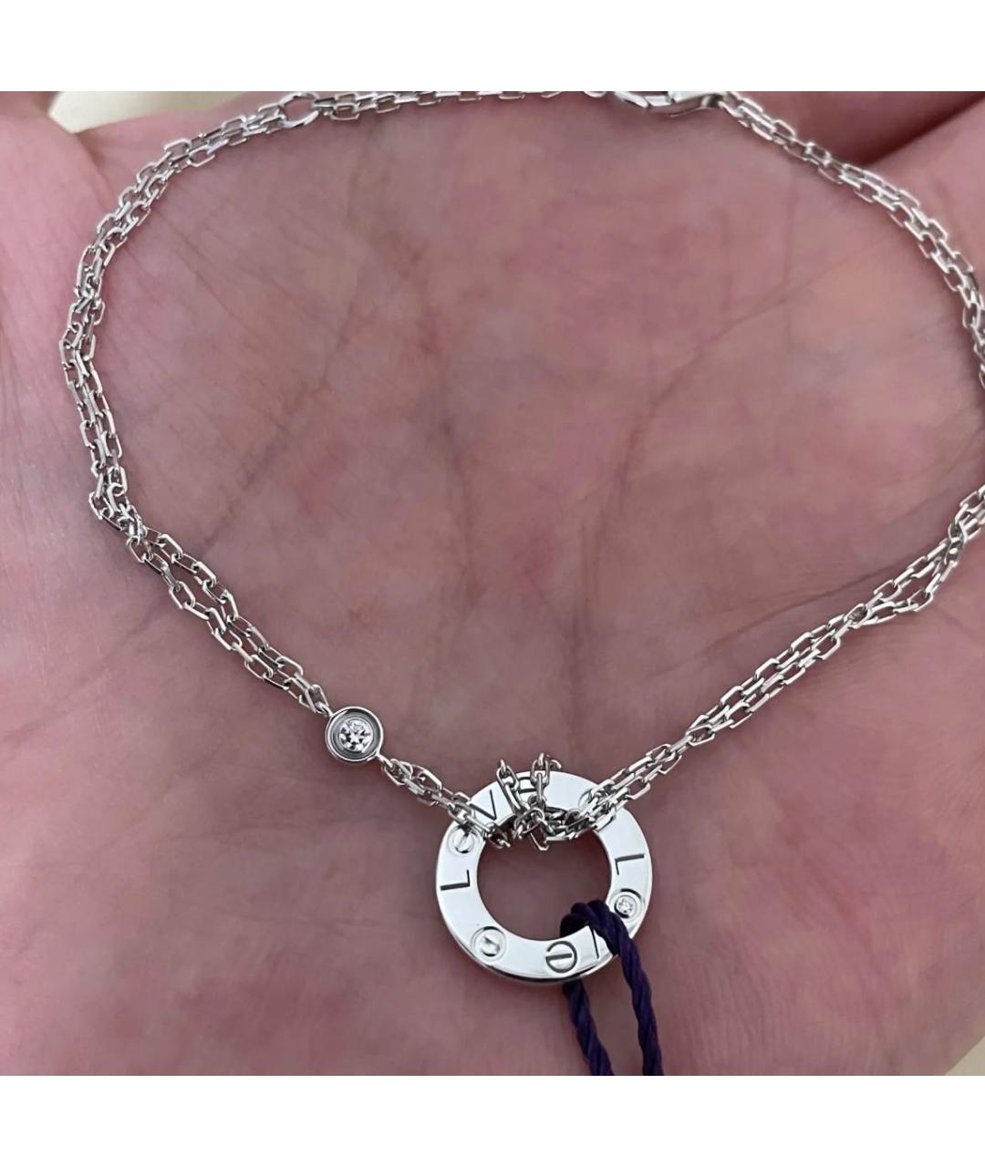 CARTIER Серебрянный браслет из белого золота, фото 3