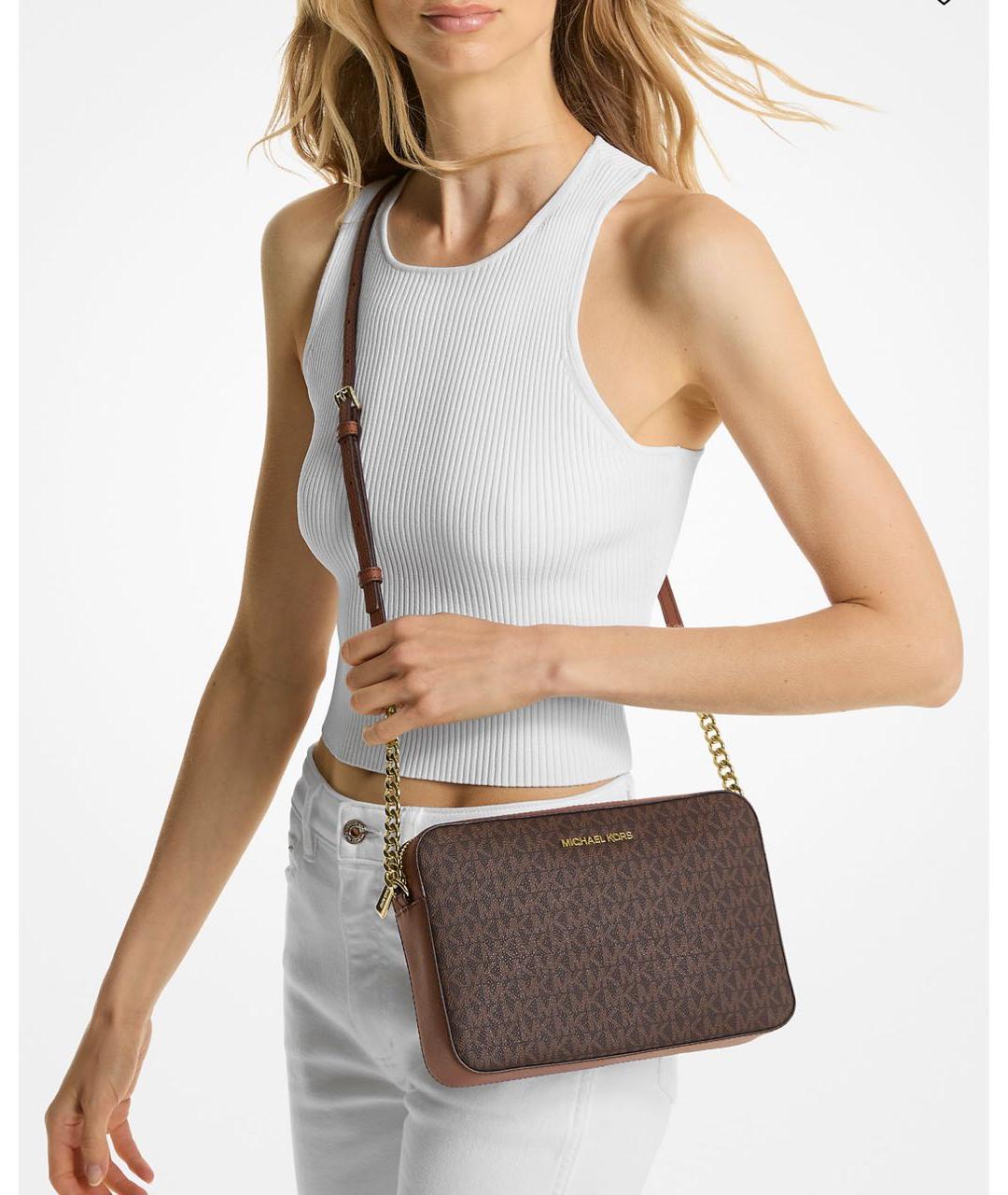 MICHAEL KORS Коричневая сумка через плечо, фото 3
