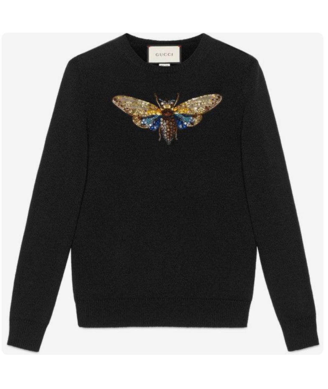 GUCCI Черный кашемировый джемпер / свитер, фото 9