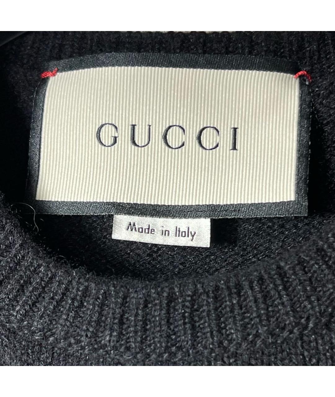 GUCCI Черный кашемировый джемпер / свитер, фото 6