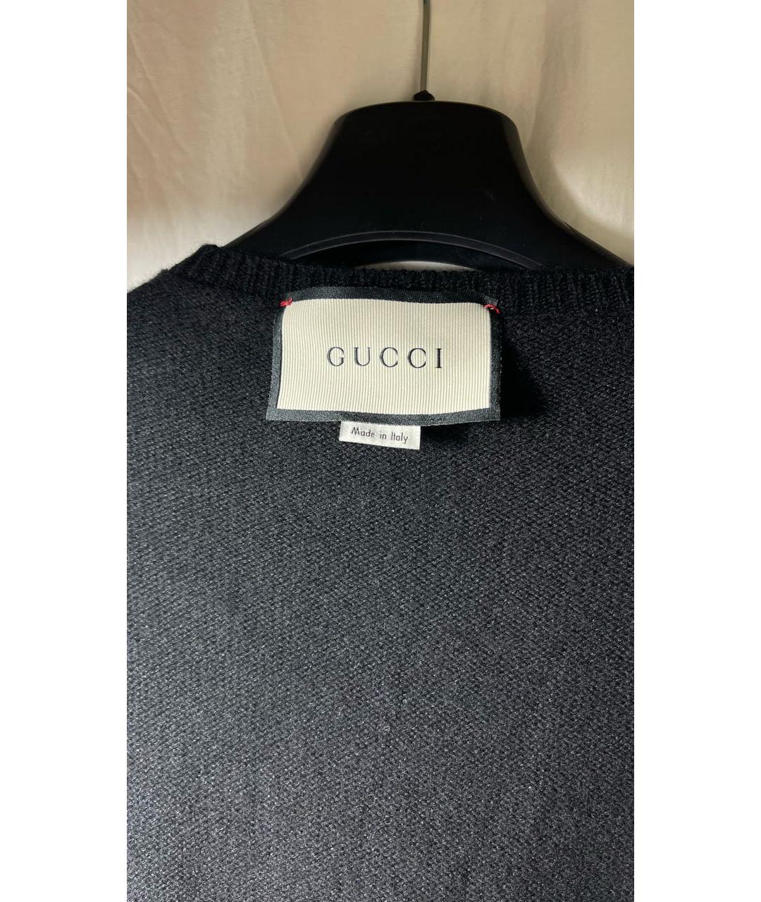 GUCCI Черный кашемировый джемпер / свитер, фото 3