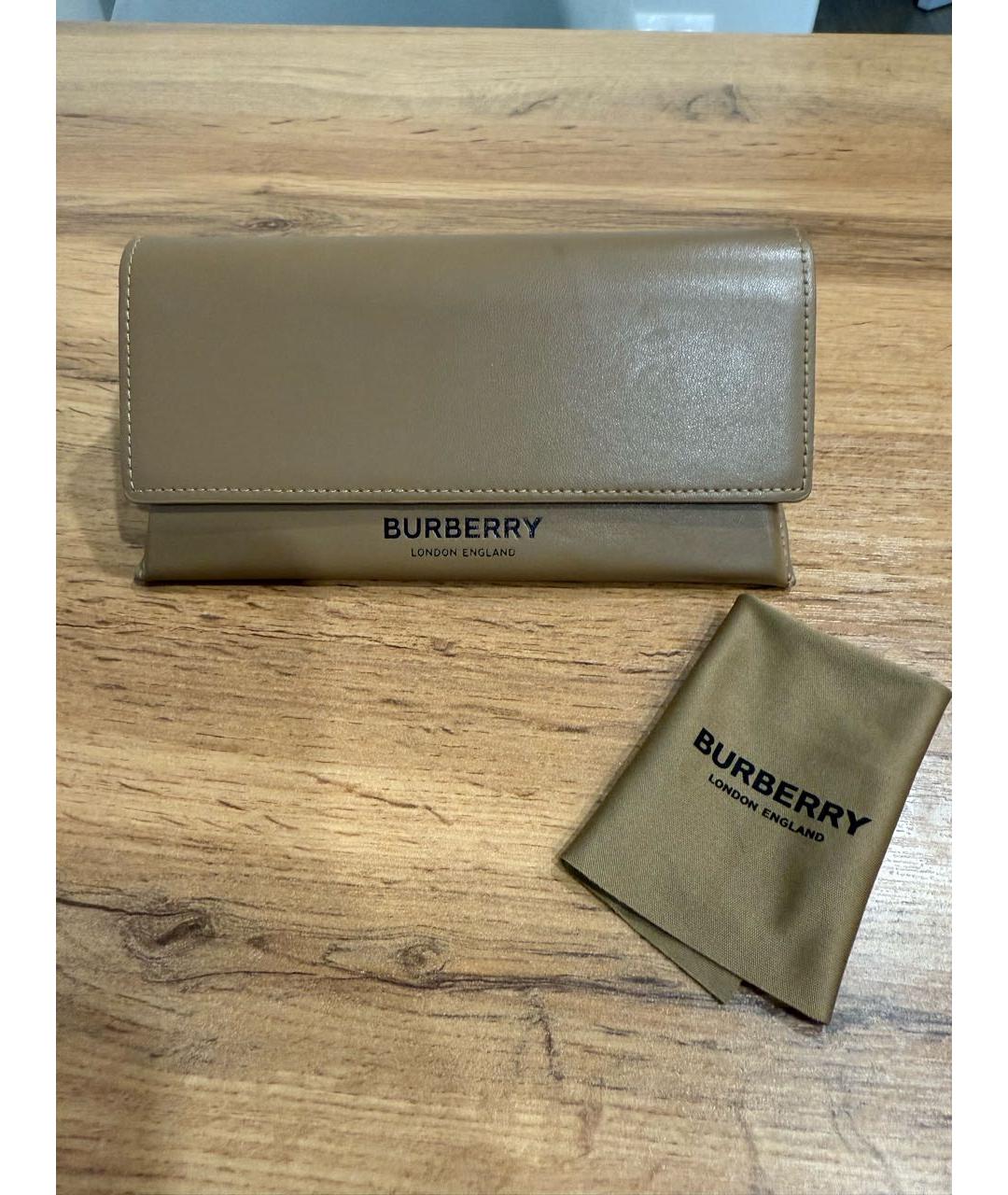 BURBERRY Коричневые пластиковые солнцезащитные очки, фото 4