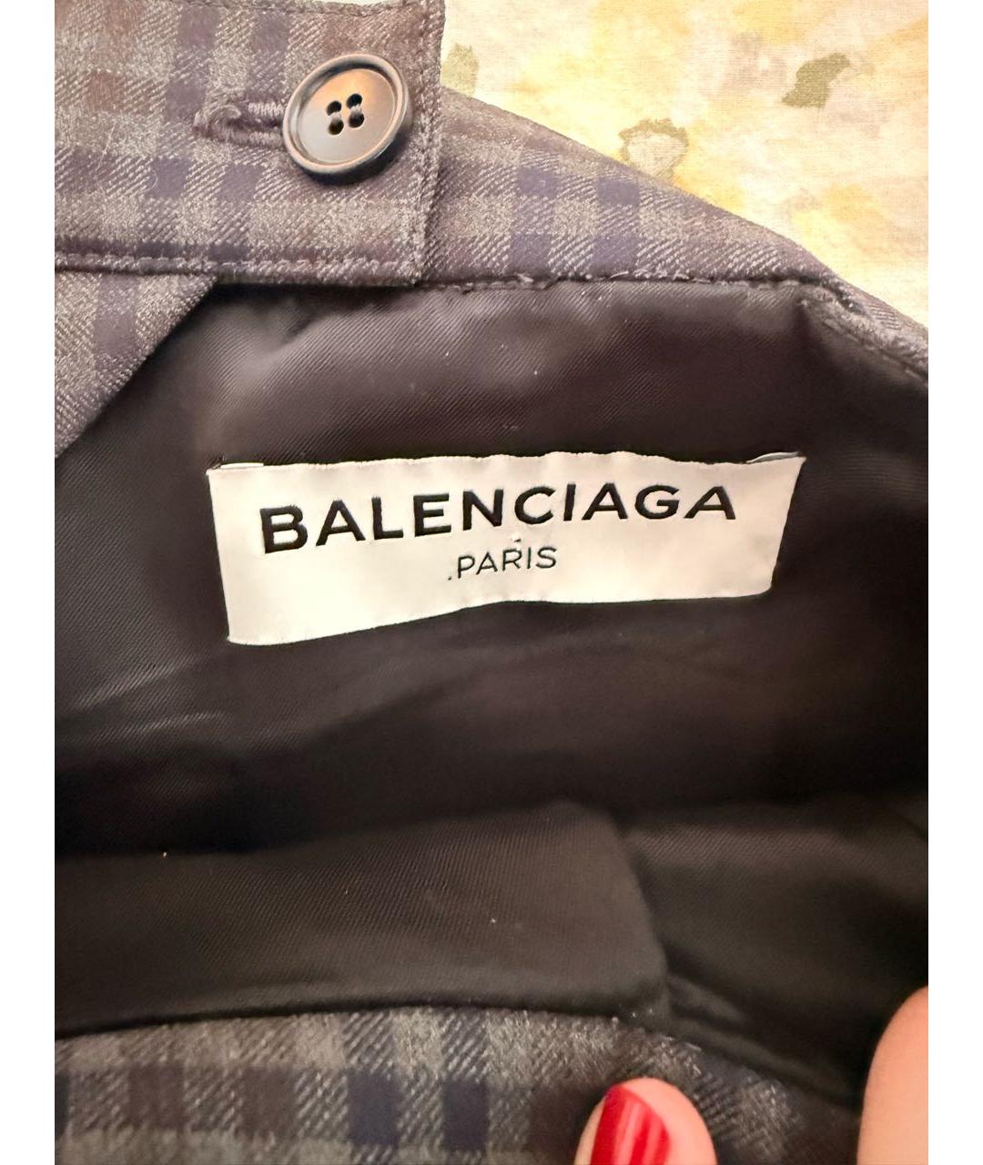 BALENCIAGA Коричневая шерстяная юбка миди, фото 3