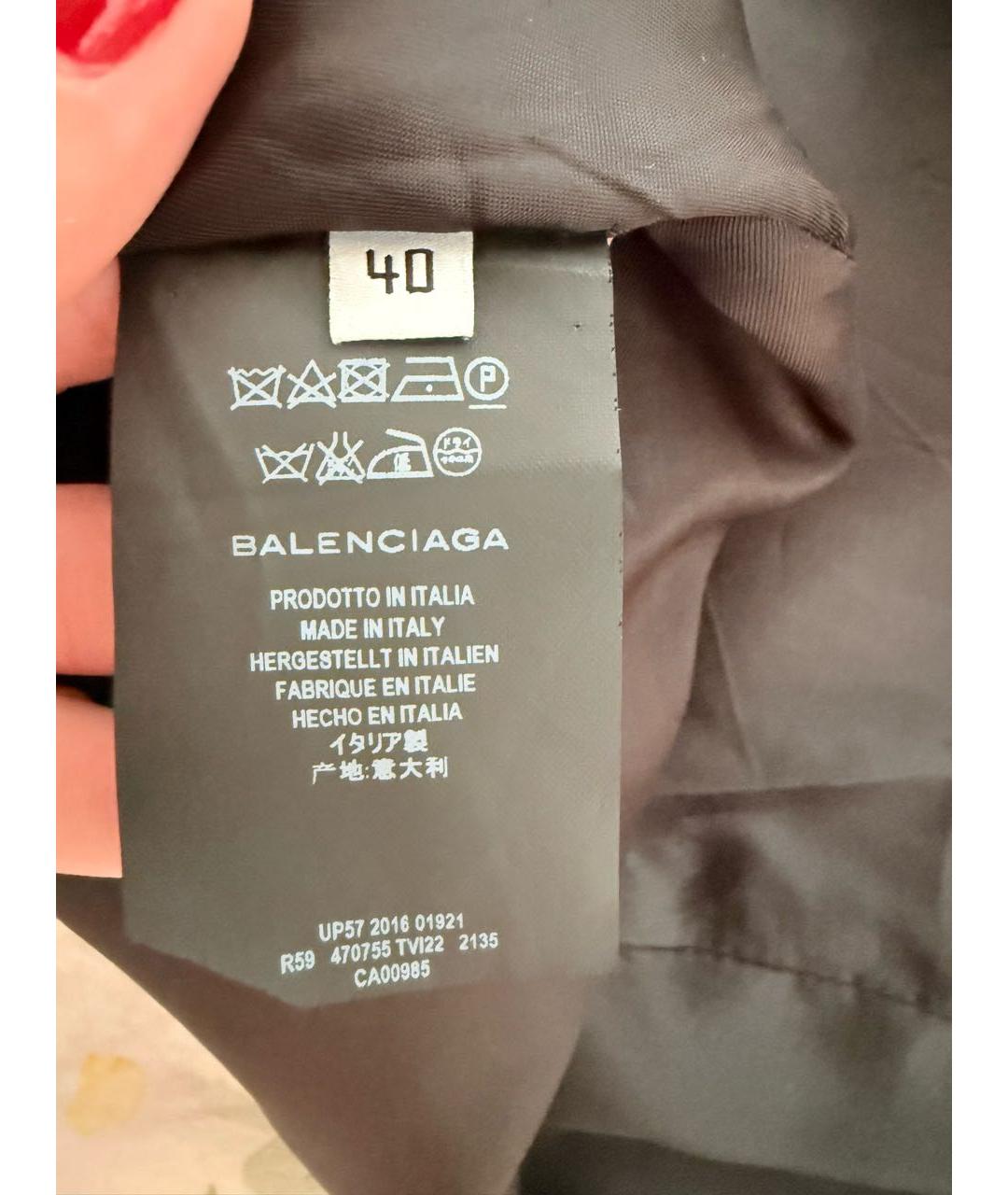 BALENCIAGA Коричневая шерстяная юбка миди, фото 4
