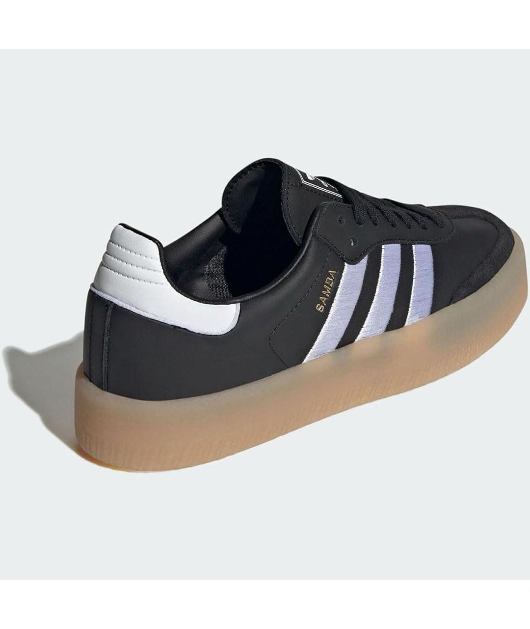 ADIDAS Черные кожаные кеды, фото 4