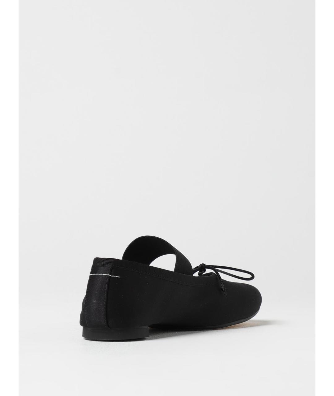MM6 MAISON MARGIELA Черные текстильные балетки, фото 3