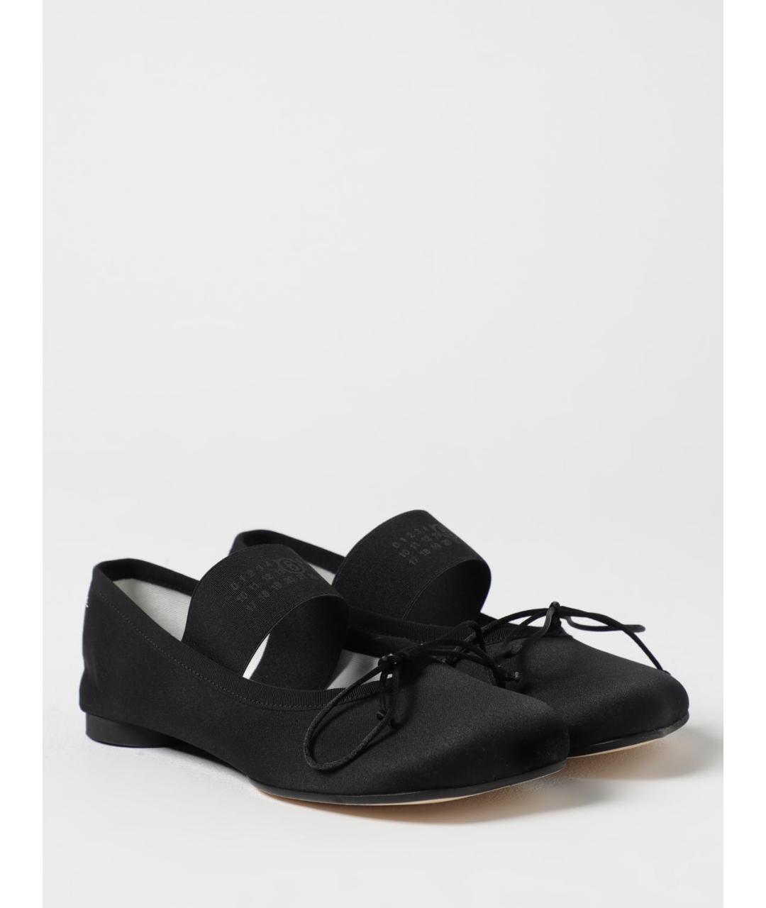 MM6 MAISON MARGIELA Черные текстильные балетки, фото 2