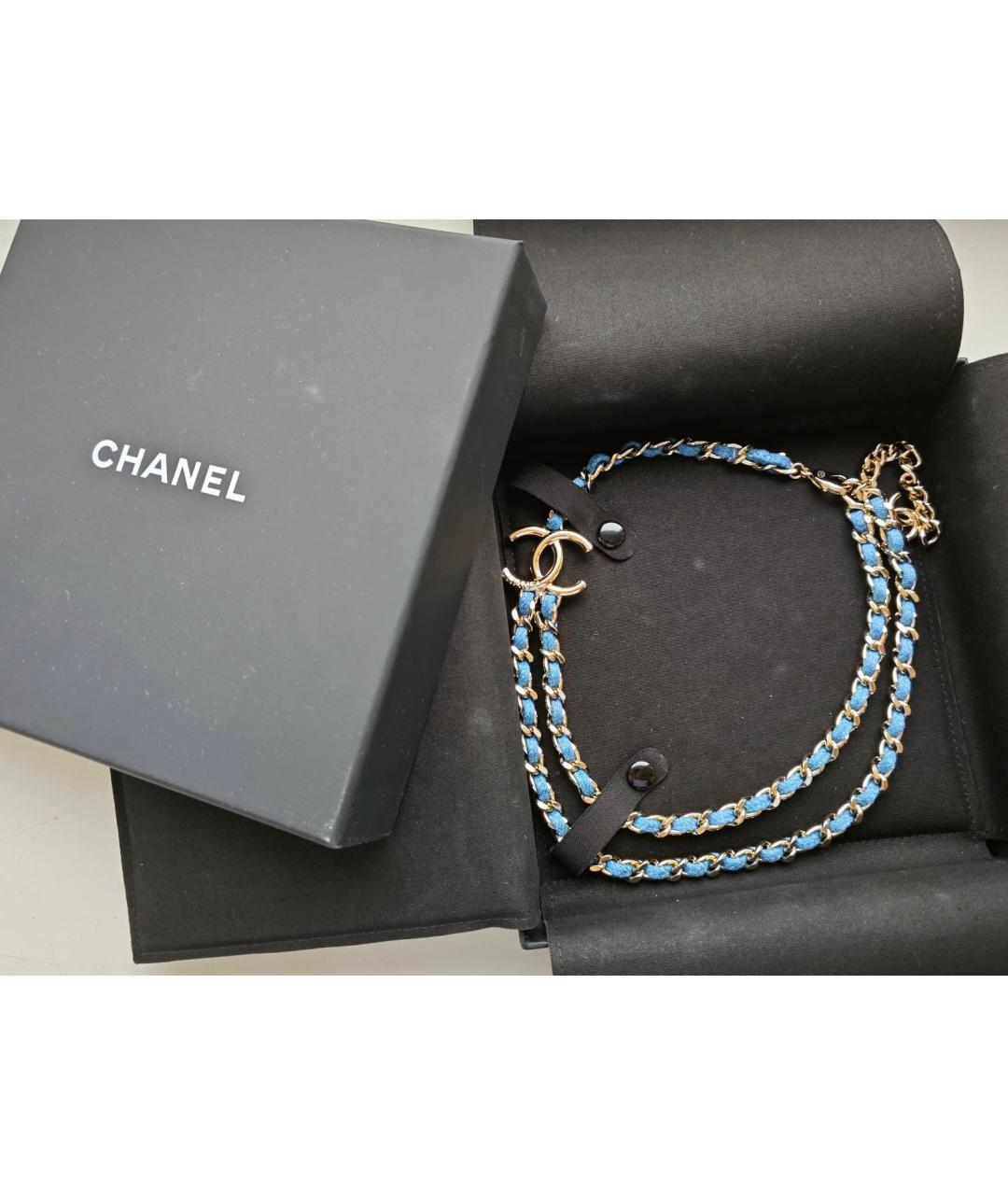 CHANEL Голубой чокер, фото 5