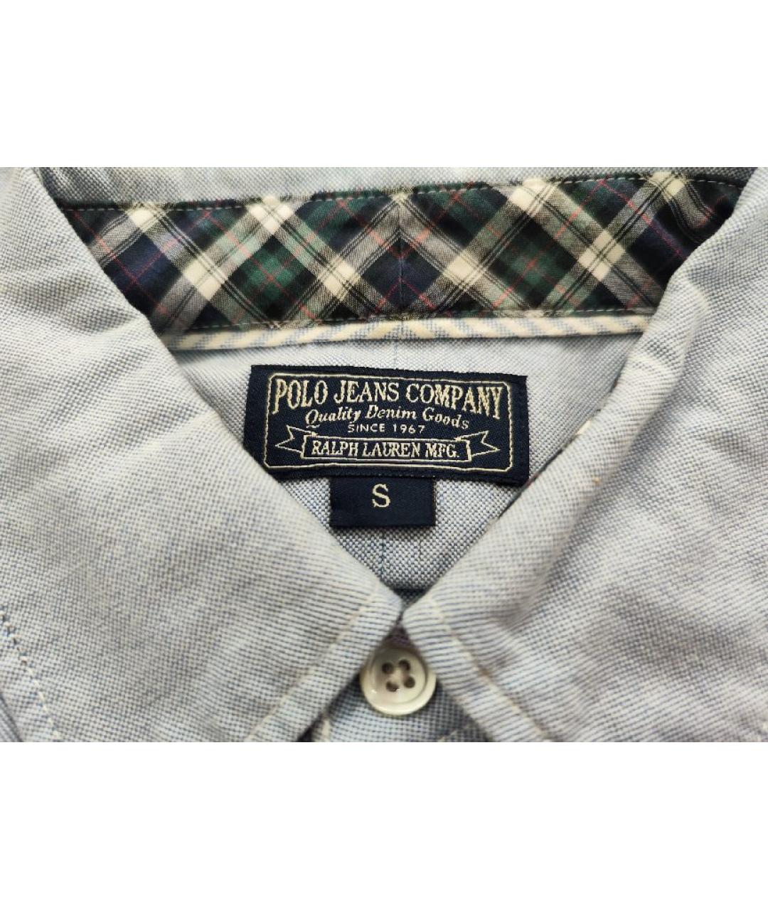 RALPH LAUREN Голубая хлопковая рубашка, фото 3